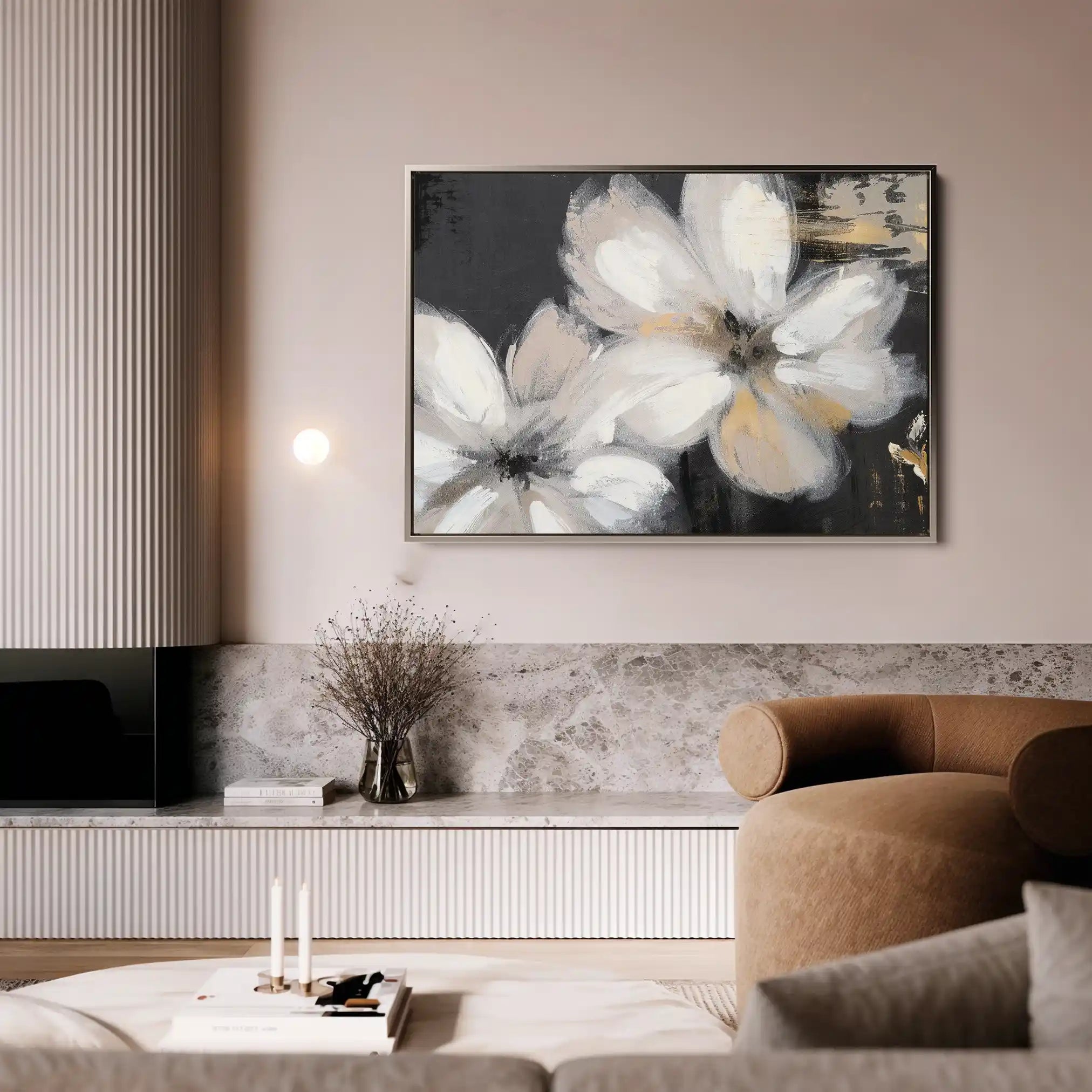 Floral Canvas Wall Art WAD112-F 90 x 60 cm / Stretched on hidden frame