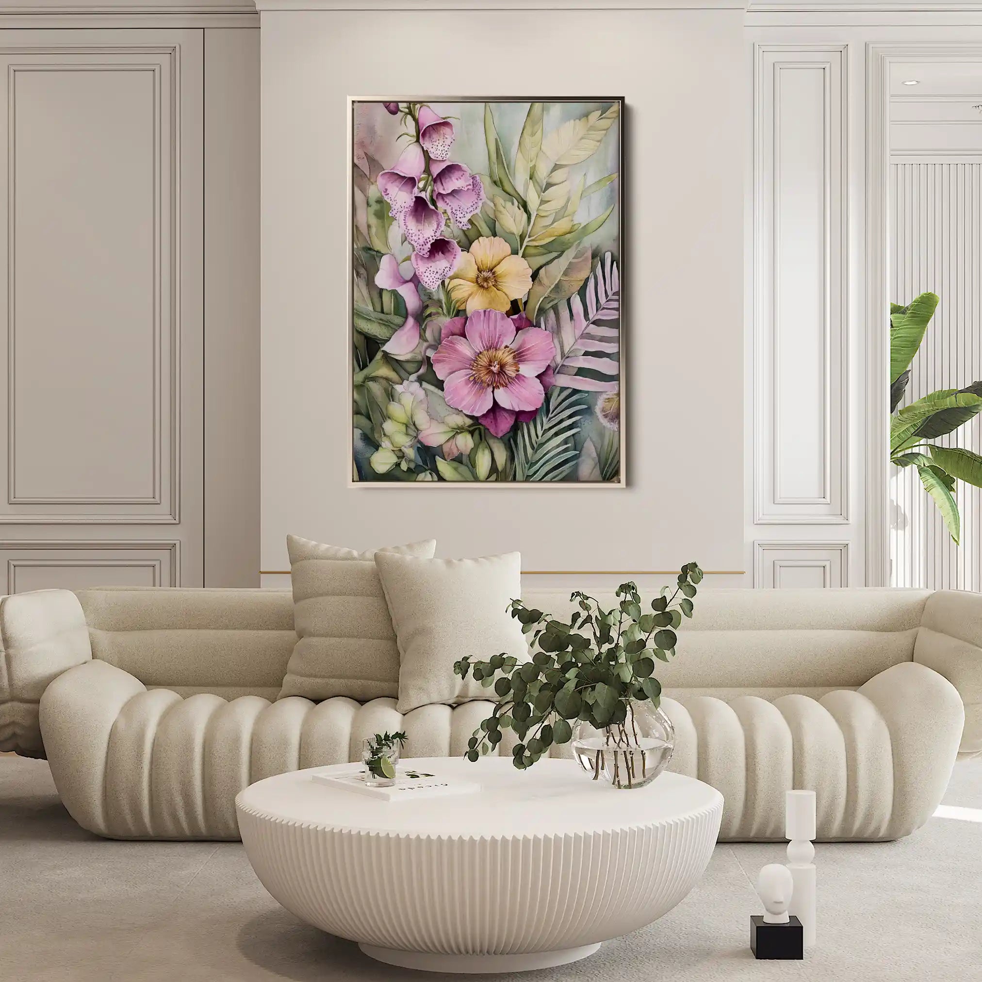 Floral Canvas Wall Art WAD1122-F 90 x 60 cm / Stretched on hidden frame