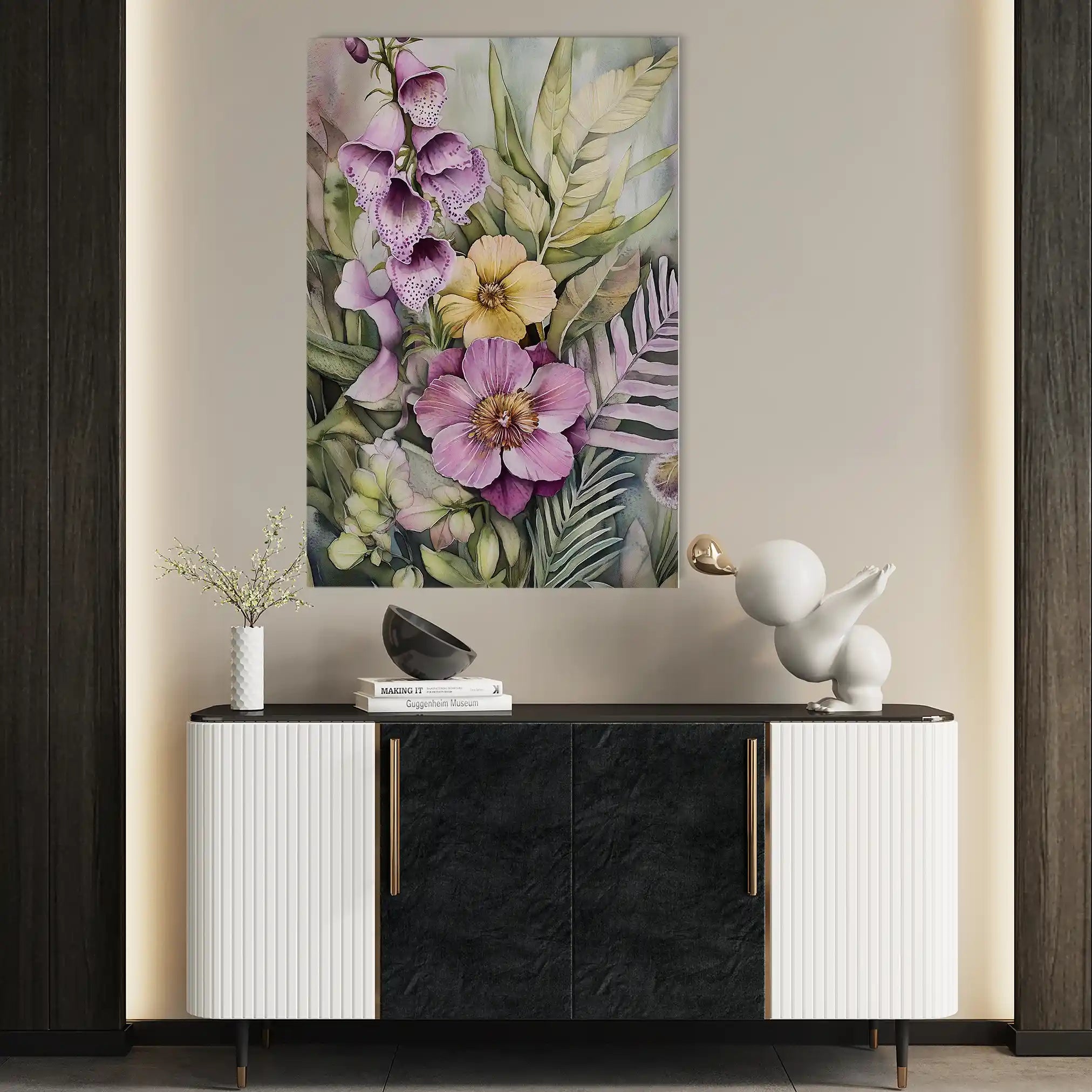Floral Canvas Wall Art WAD1122-F 90 x 60 cm / Stretched on hidden frame