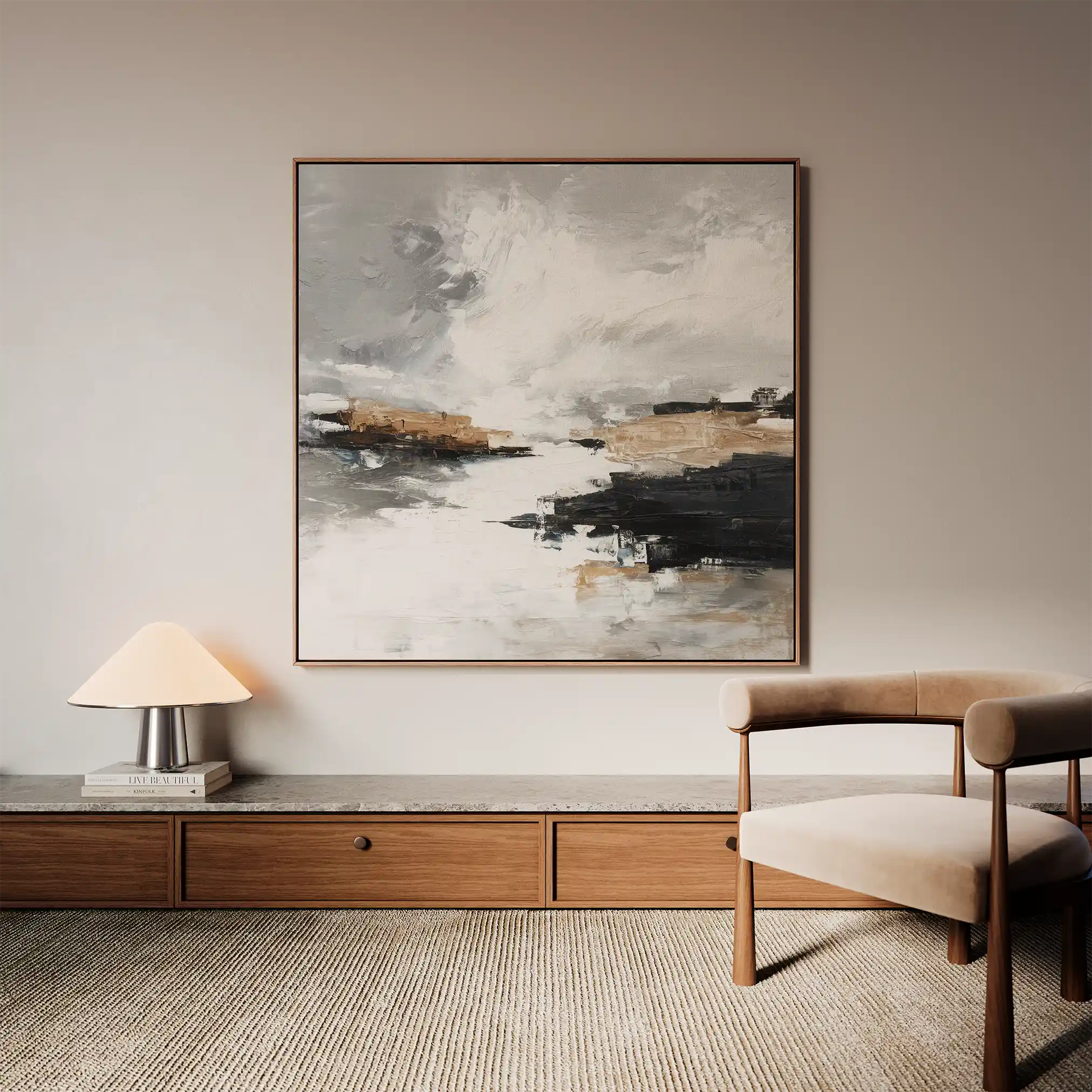 Abstract 1123 Canvas Art 60 x 60 cm / Stretched on hidden frame