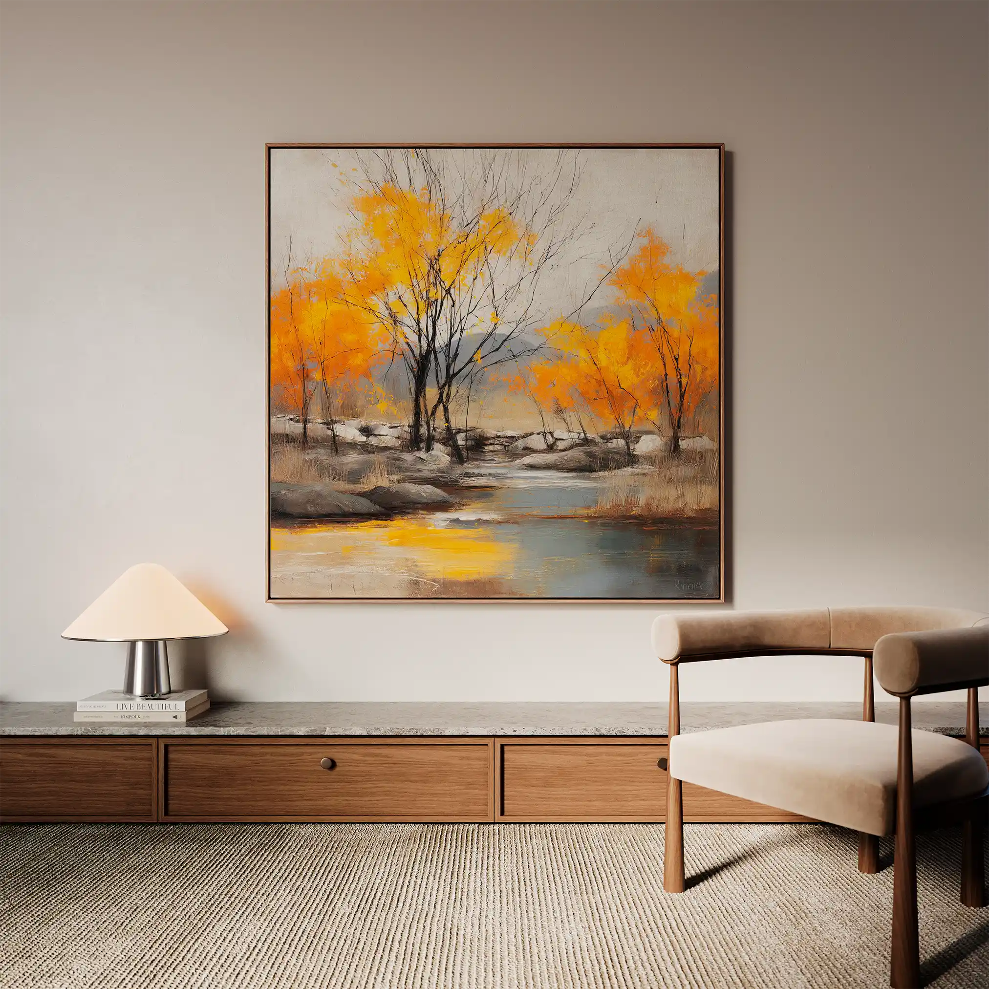 Abstract 1124 Canvas Art 60 x 60 cm / Stretched on hidden frame