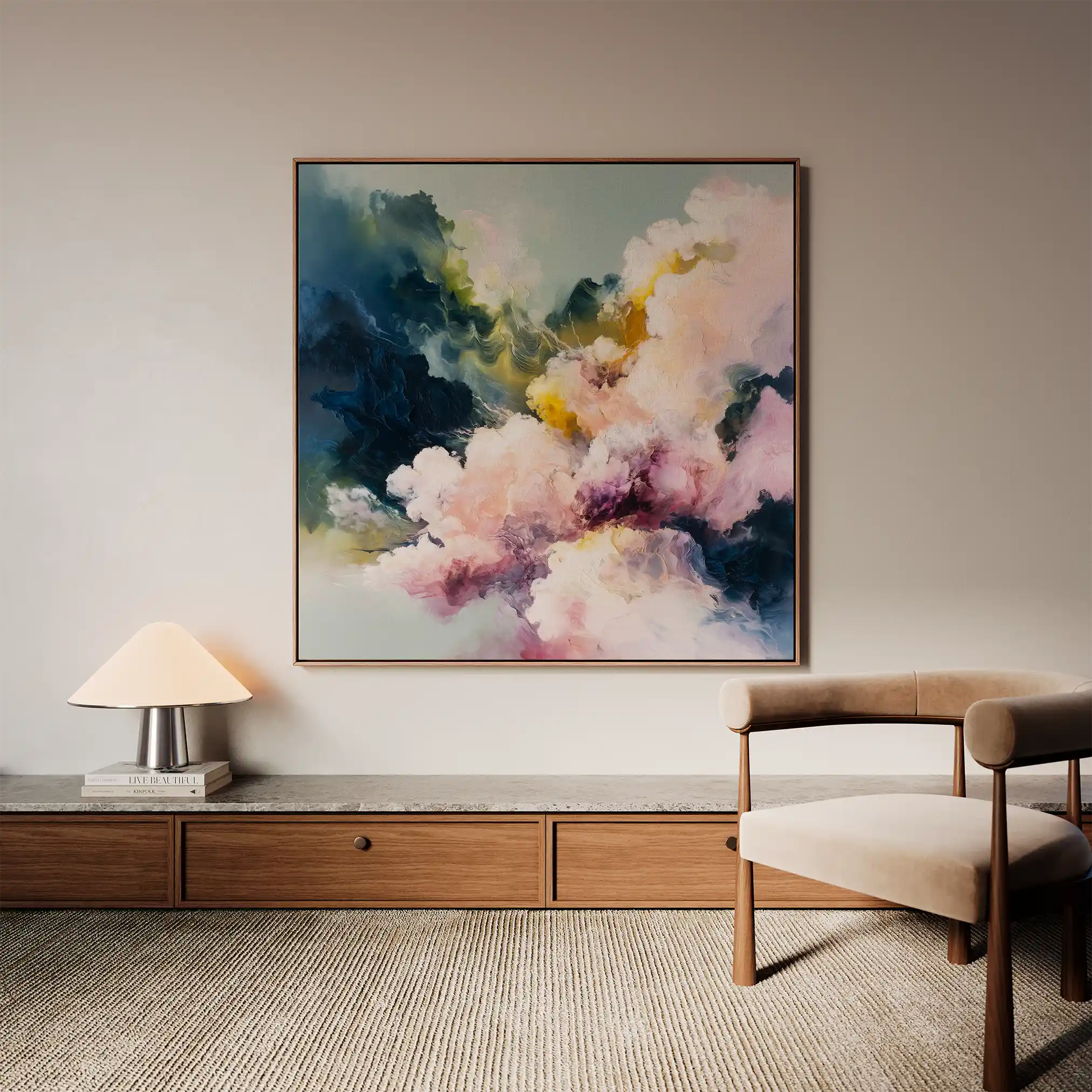 Abstract 1129 Canvas Art 60 x 60 cm / Stretched on hidden frame