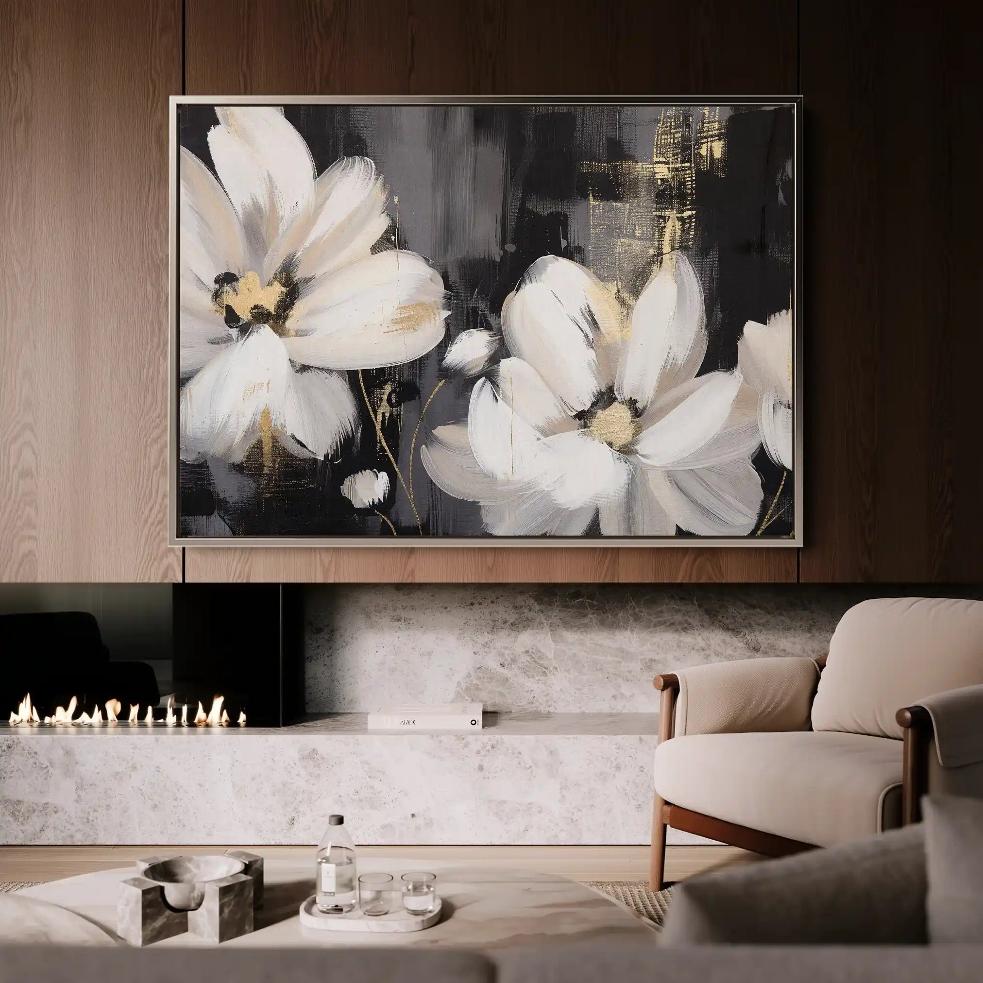 Floral Canvas Wall Art WAD113-F 90 x 60 cm / Stretched on hidden frame