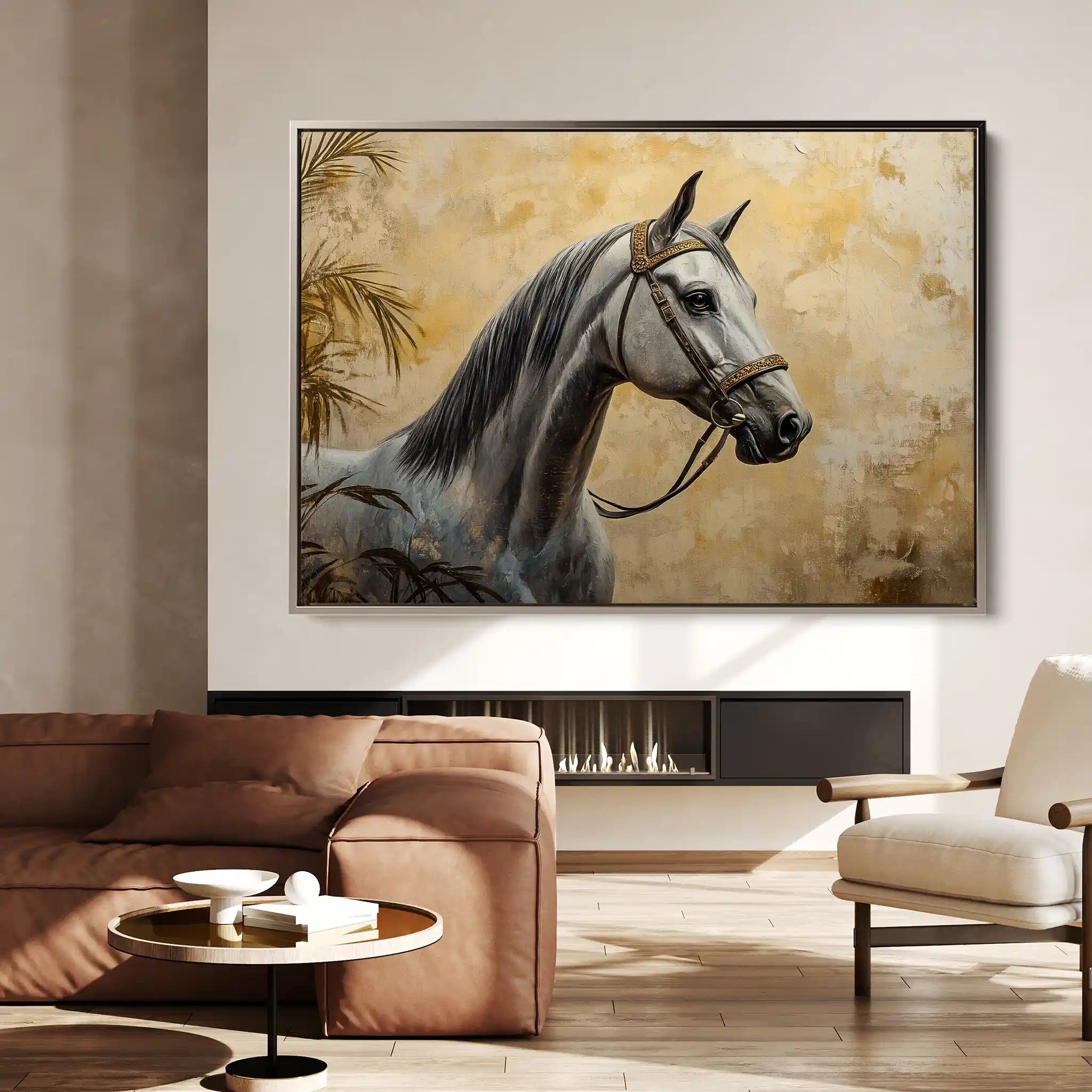 Horses 113 Canvas Art 90 x 60 cm / Stretched on hidden frame