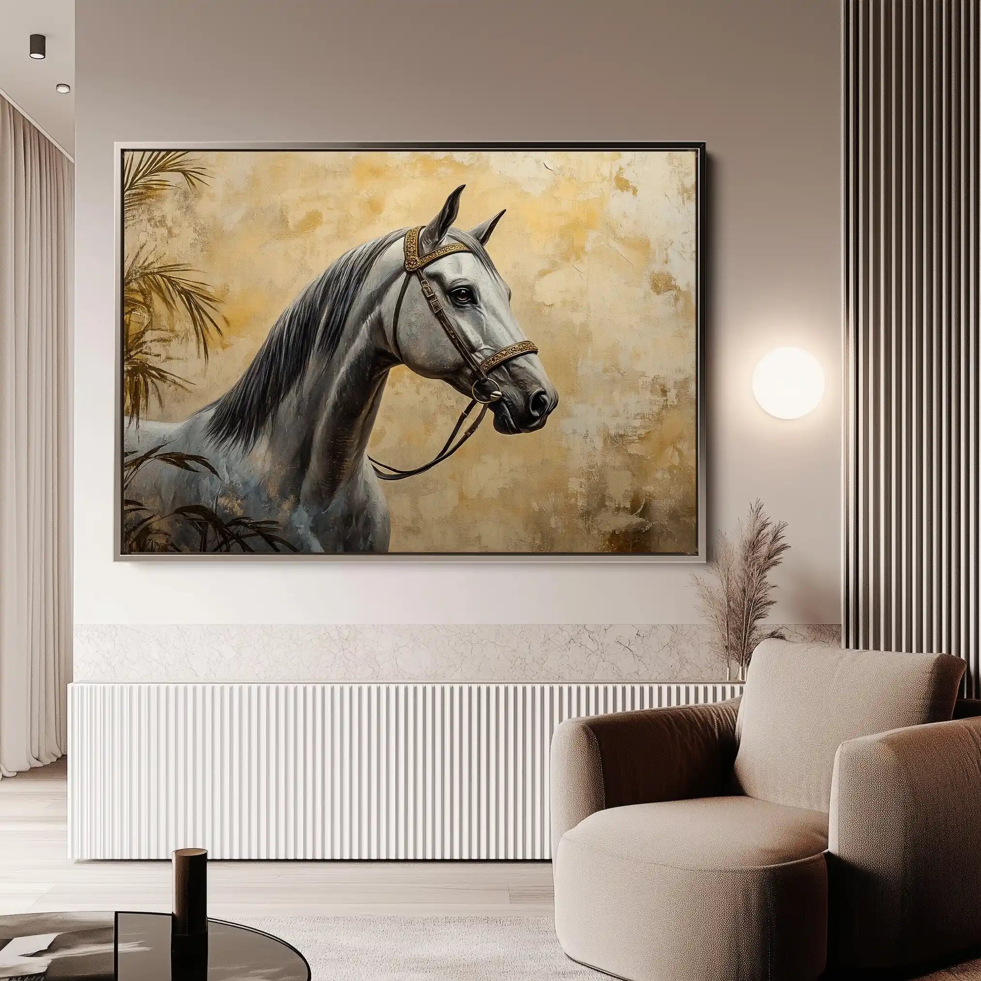 Horses 113 Canvas Art 90 x 60 cm / Stretched on hidden frame