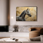 Horses 113 Canvas Art 90 x 60 cm / Stretched on hidden frame