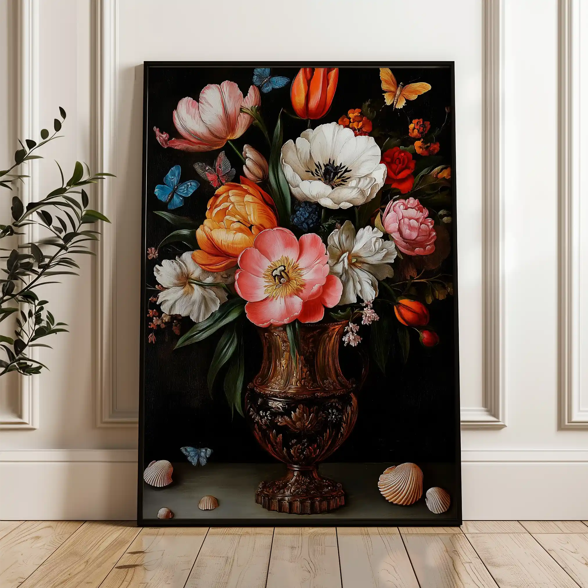 Floral Canvas Wall Art WAD1130-F 90 x 60 cm / Stretched on hidden frame