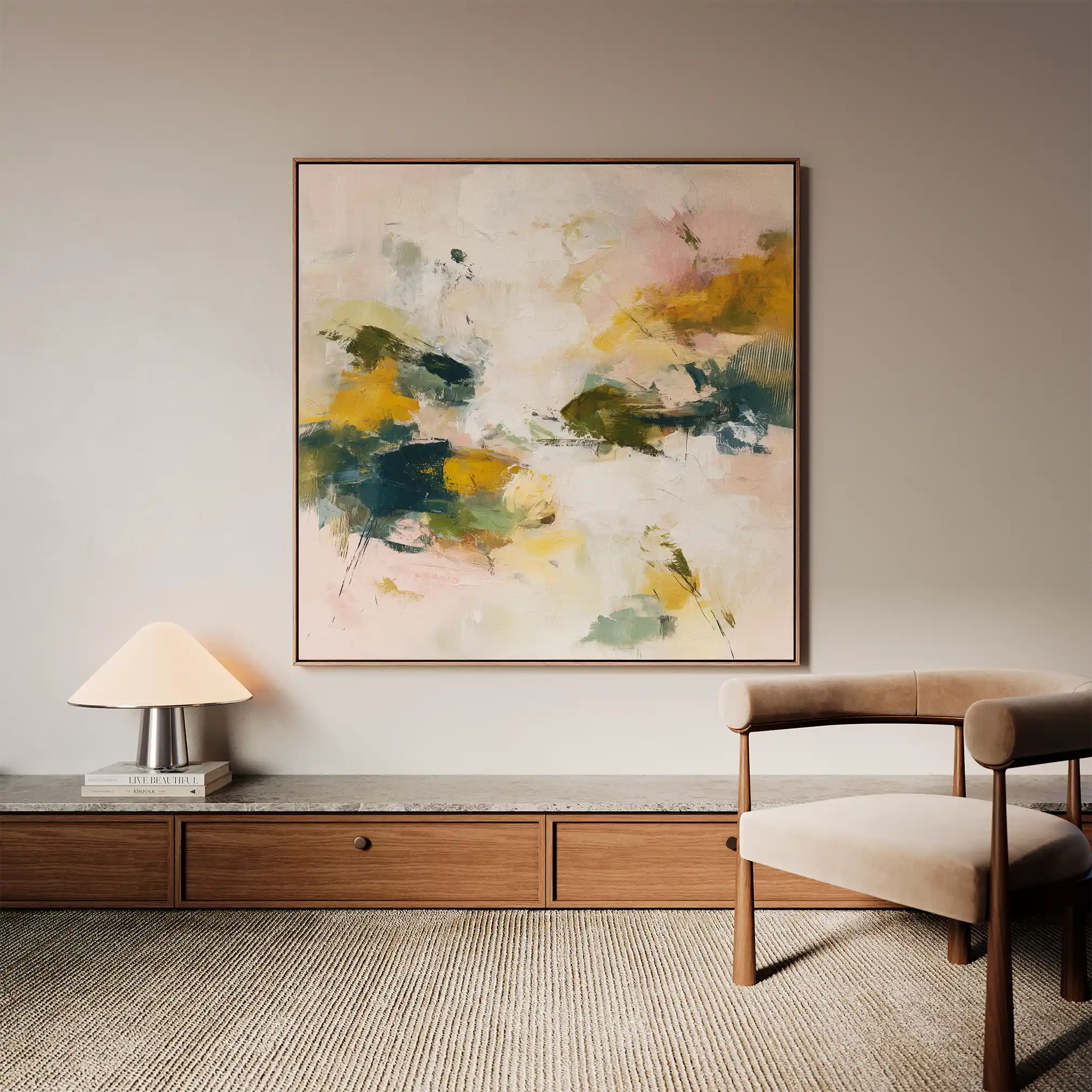 Abstract 1132 Canvas Art 60 x 60 cm / Stretched on hidden frame