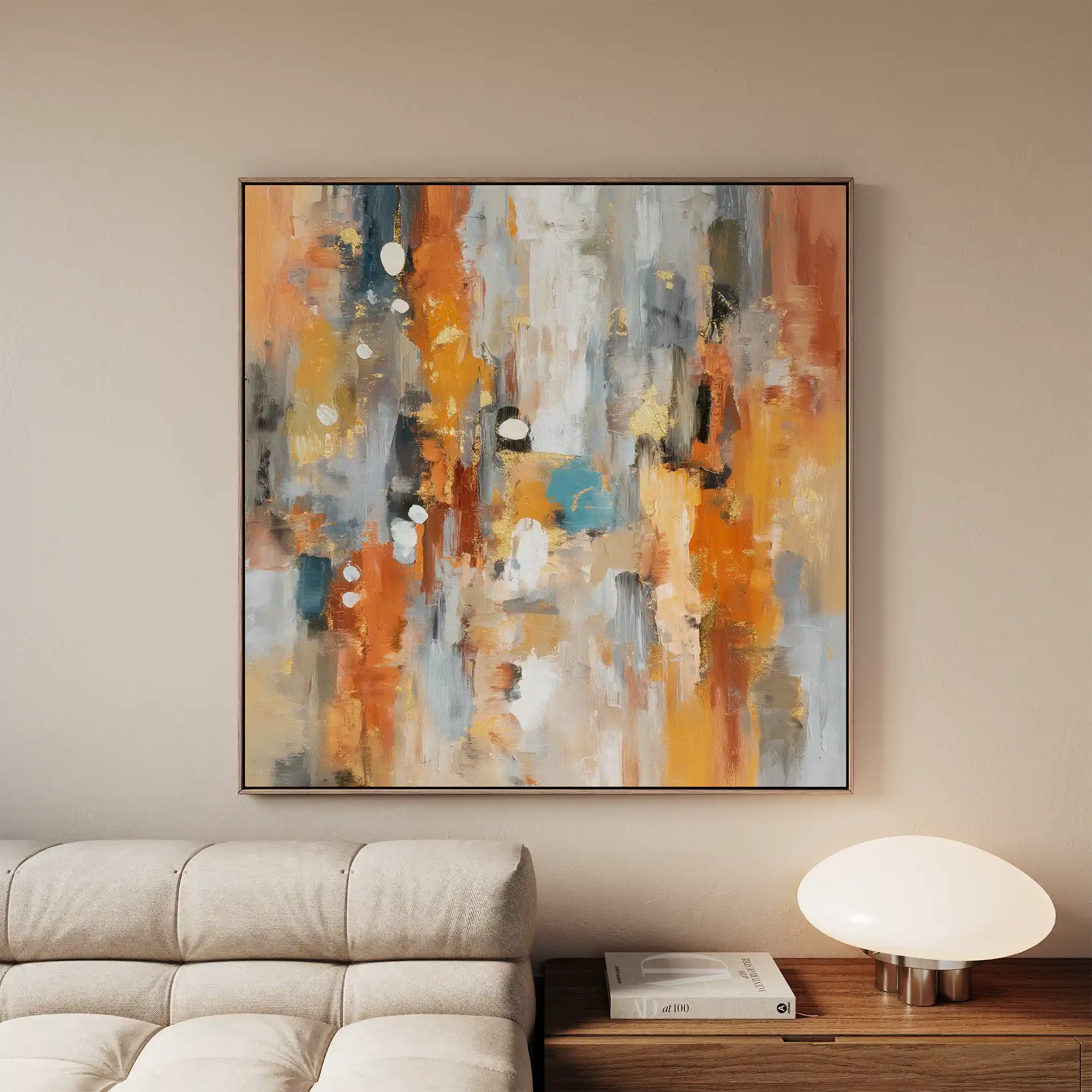 Abstract 1135 Canvas Art 60 x 60 cm / Stretched on hidden frame