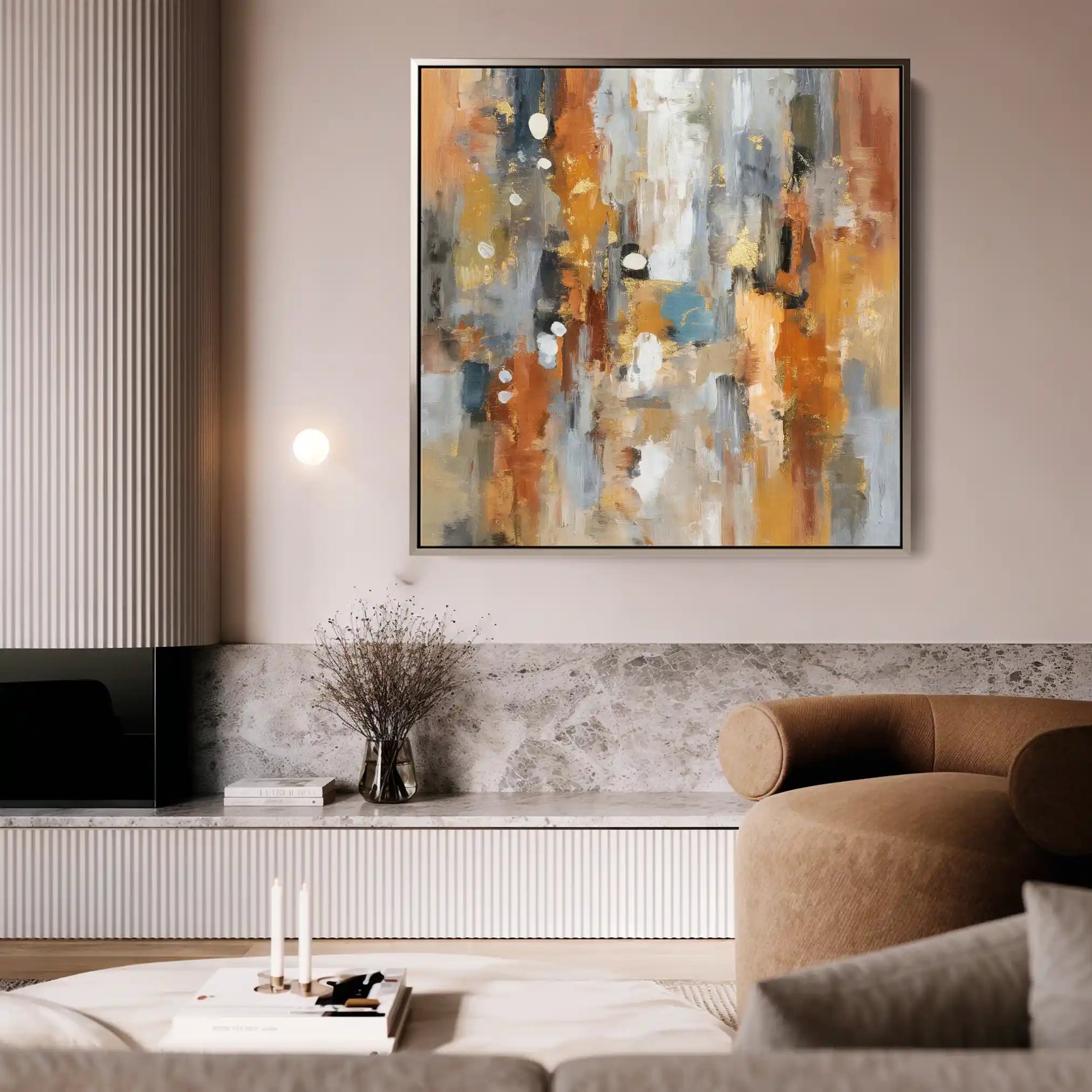 Abstract 1135 Canvas Art 60 x 60 cm / Stretched on hidden frame
