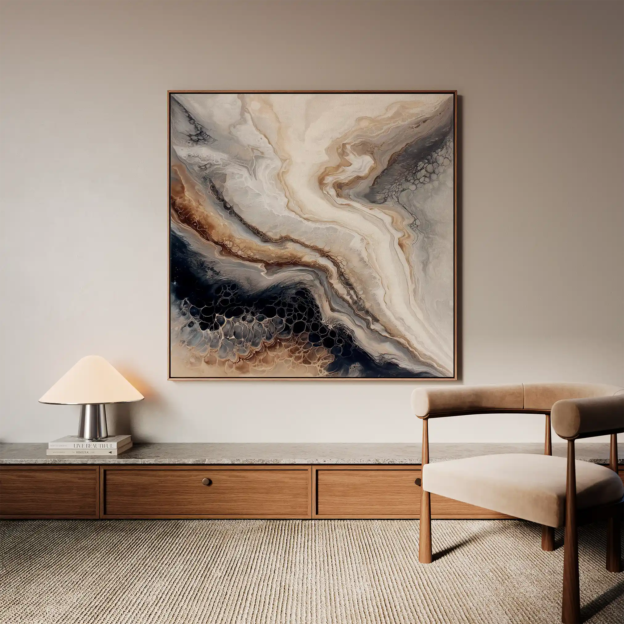 Abstract 1136 Canvas Art 60 x 60 cm / Stretched on hidden frame