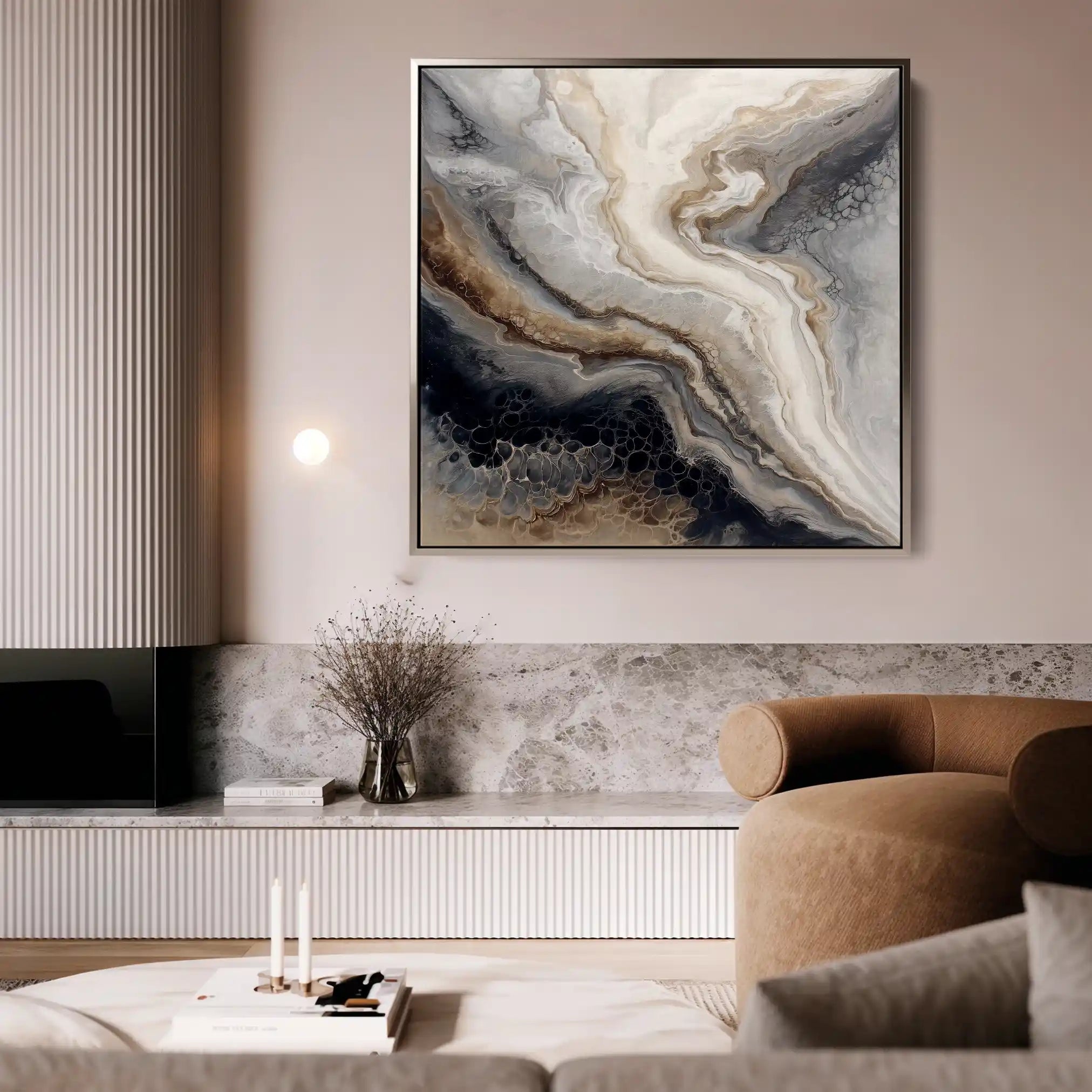 Abstract 1136 Canvas Art 60 x 60 cm / Stretched on hidden frame