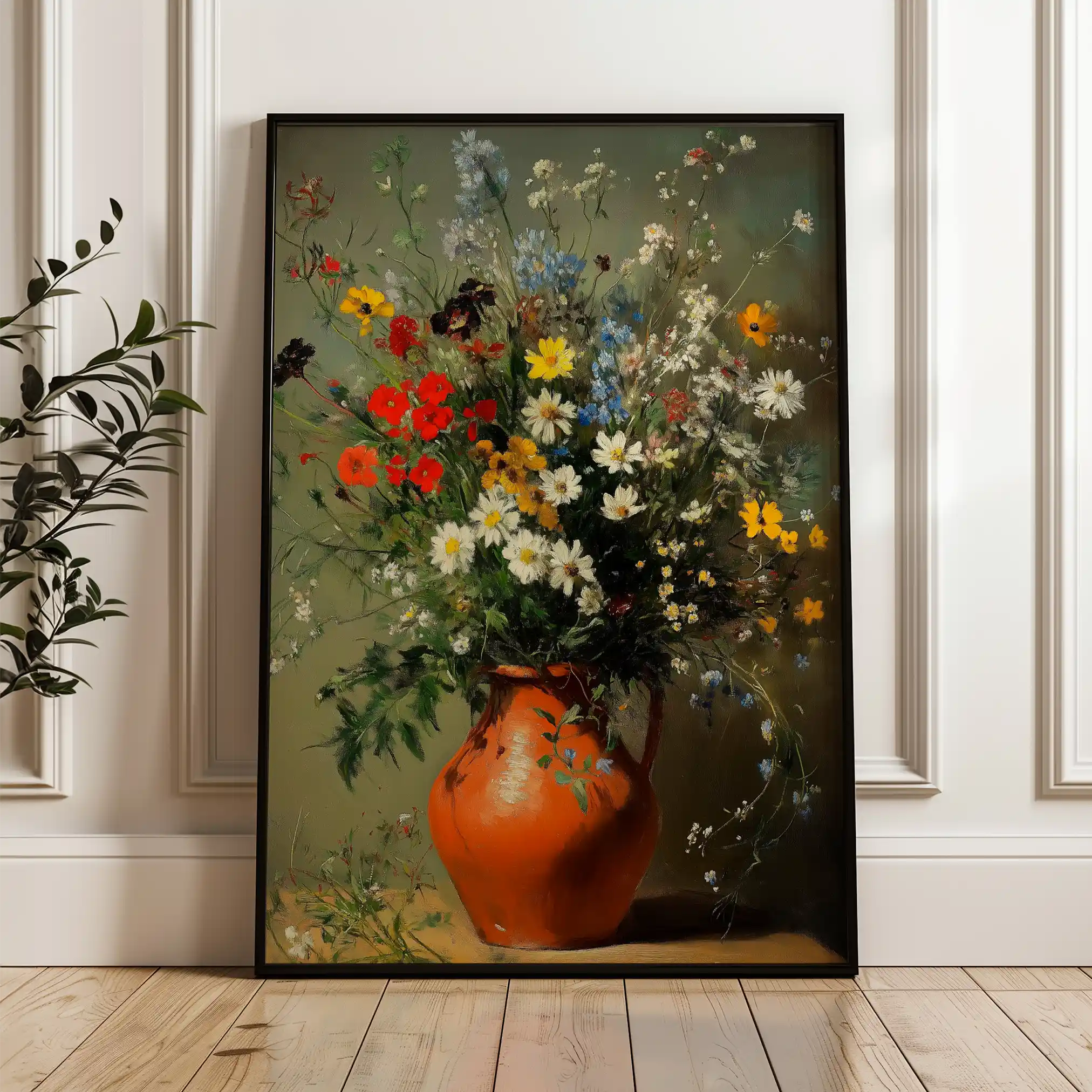Floral Canvas Wall Art WAD1136-F 90 x 60 cm / Stretched on hidden frame