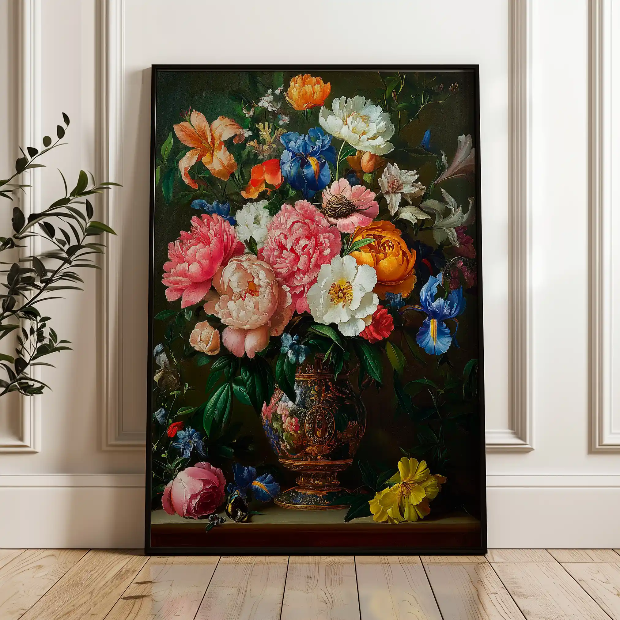 Floral Canvas Wall Art WAD1137-F 90 x 60 cm / Stretched on hidden frame