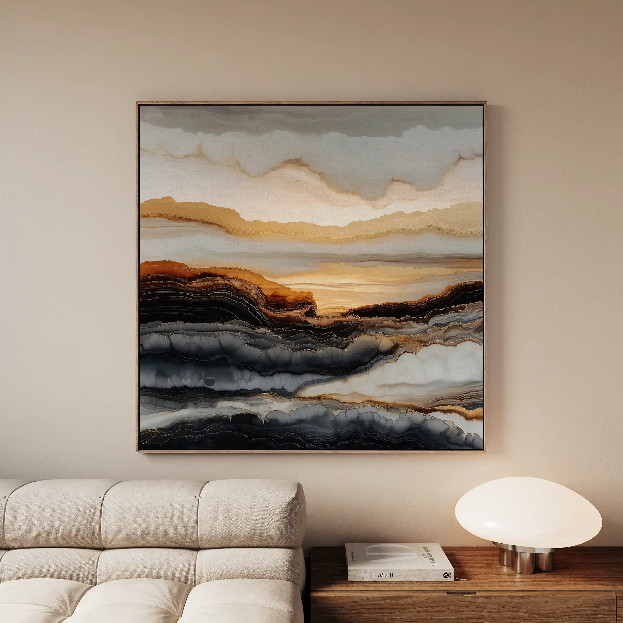 Abstract 1138 Canvas Art 60 x 60 cm / Stretched on hidden frame