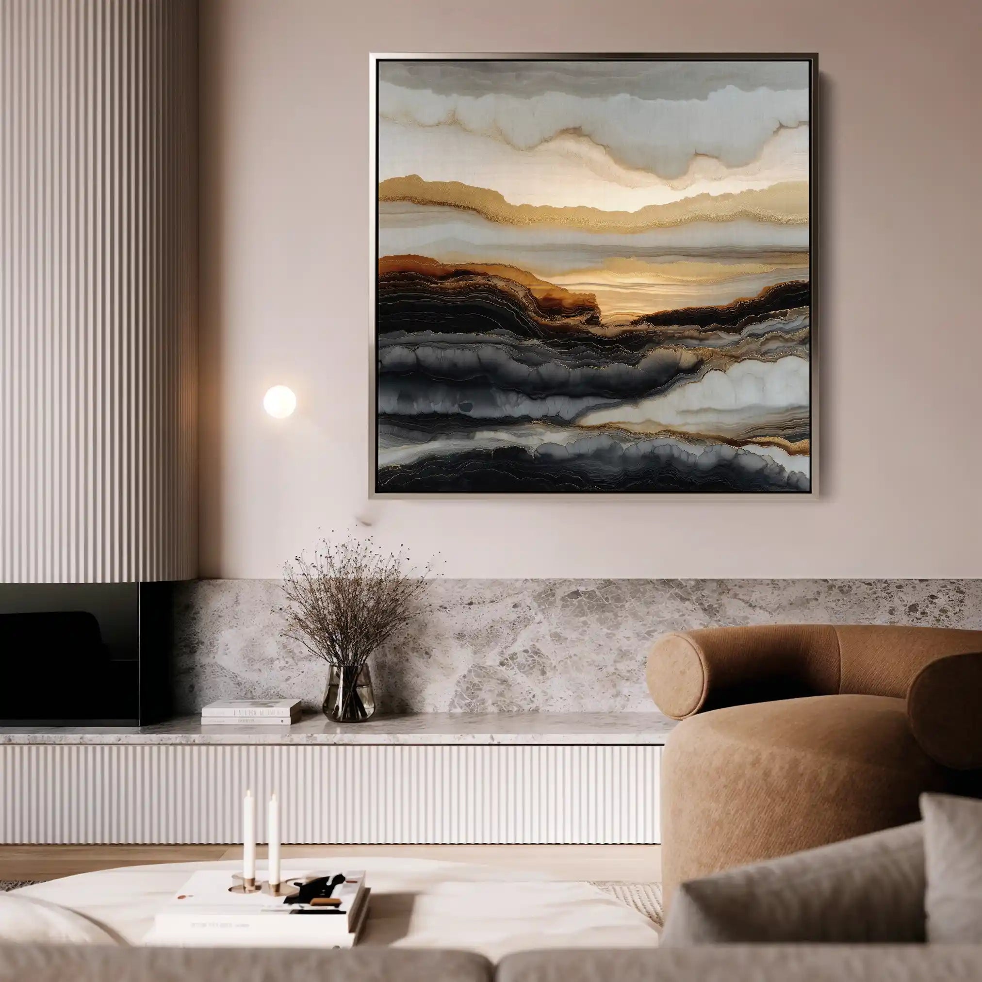 Abstract 1138 Canvas Art 60 x 60 cm / Stretched on hidden frame