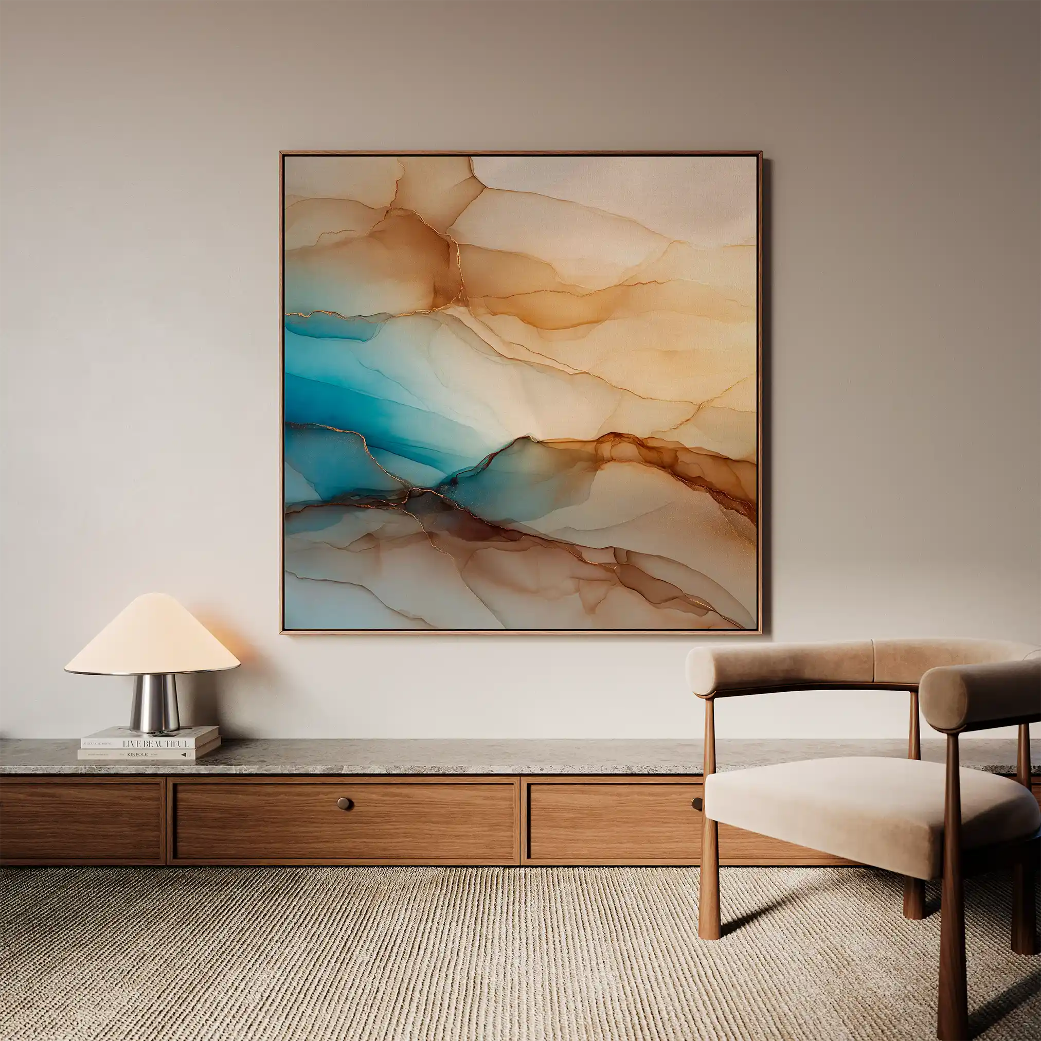 Abstract 1139 Canvas Art 60 x 60 cm / Stretched on hidden frame