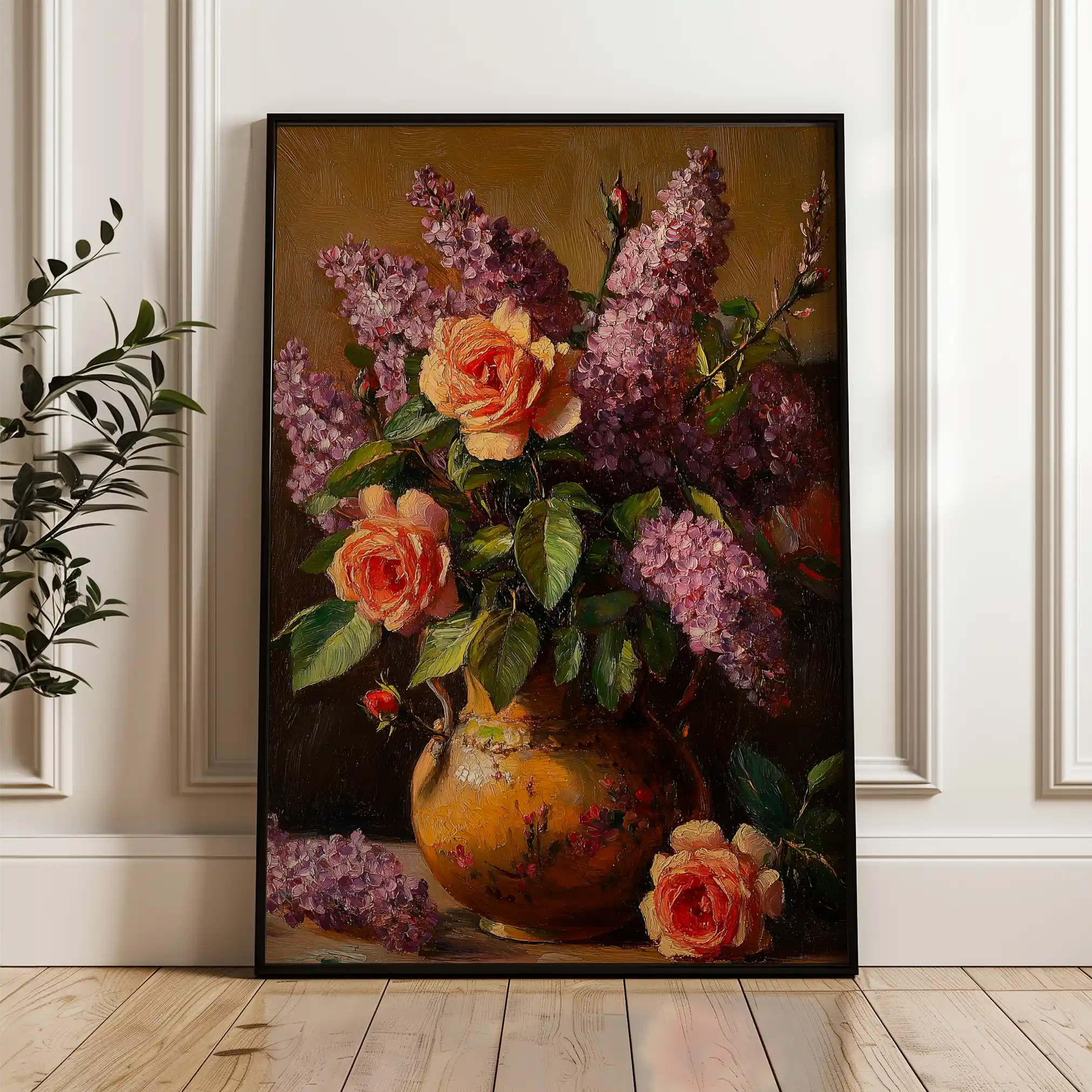 Floral Canvas Wall Art WAD1139-F 90 x 60 cm / Stretched on hidden frame