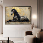 Horses 114 Canvas Art 90 x 60 cm / Stretched on hidden frame