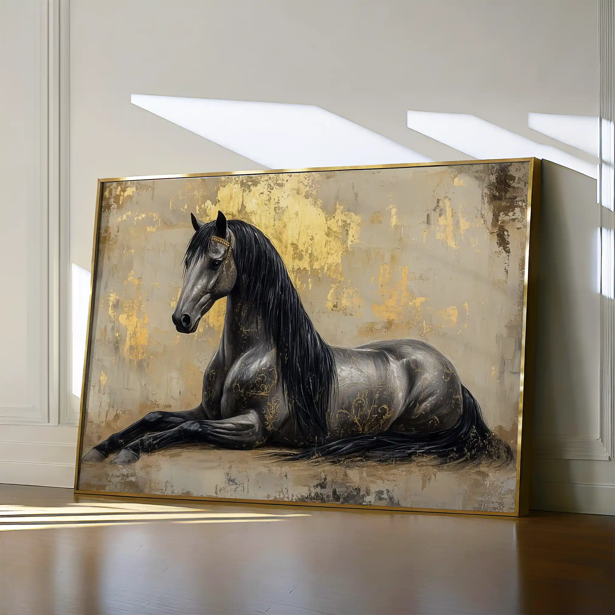 Horses 114 Canvas Art 90 x 60 cm / Stretched on hidden frame