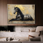 Horses 114 Canvas Art 90 x 60 cm / Stretched on hidden frame