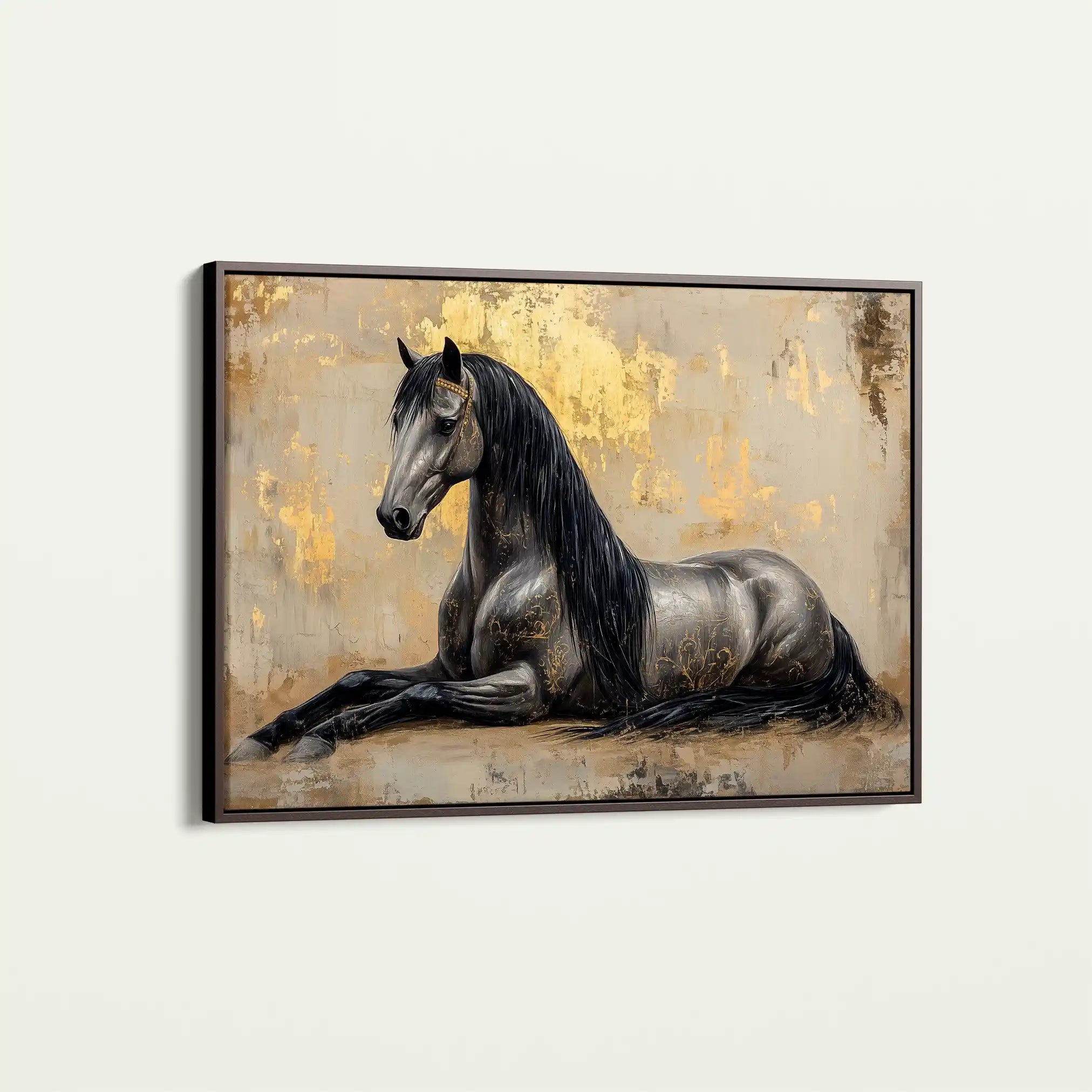 Horses 114 Canvas Art 90 x 60 cm / Stretched on hidden frame