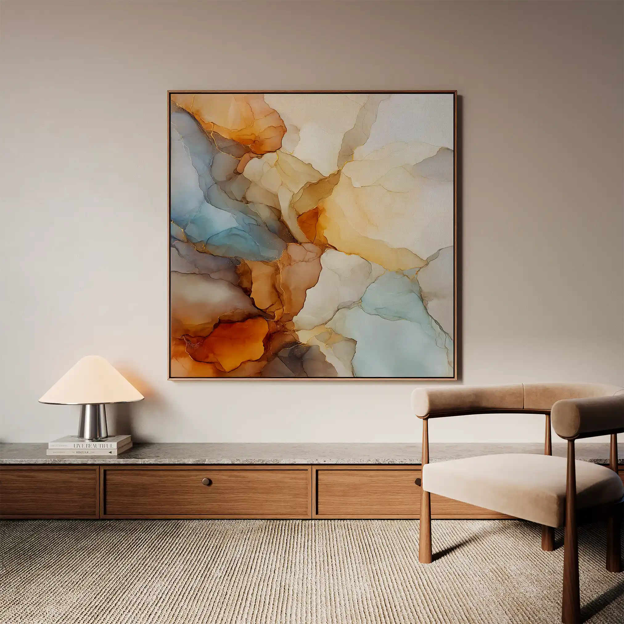 Abstract 1140 Canvas Art 60 x 60 cm / Stretched on hidden frame