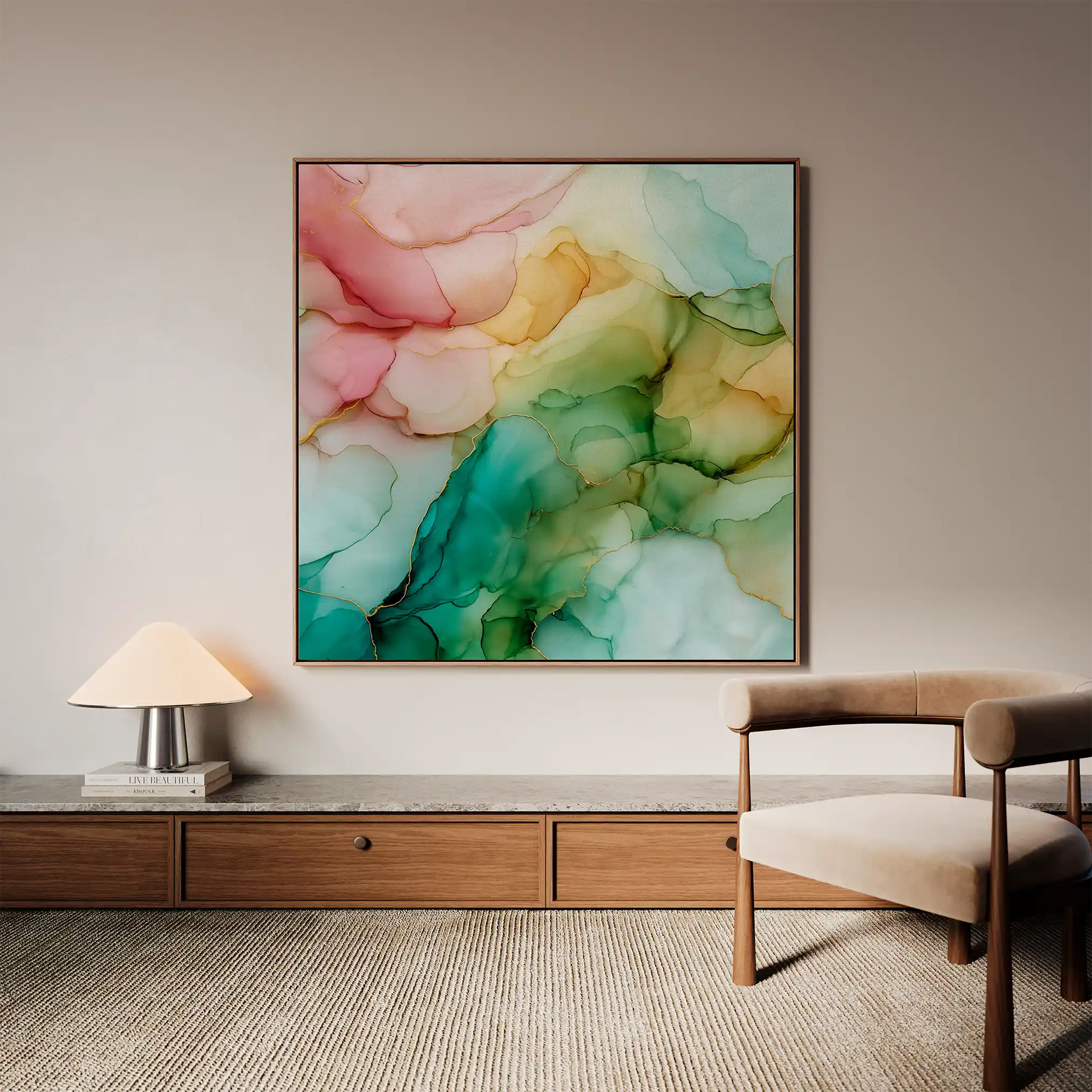 Abstract 1141 Canvas Art 60 x 60 cm / Stretched on hidden frame