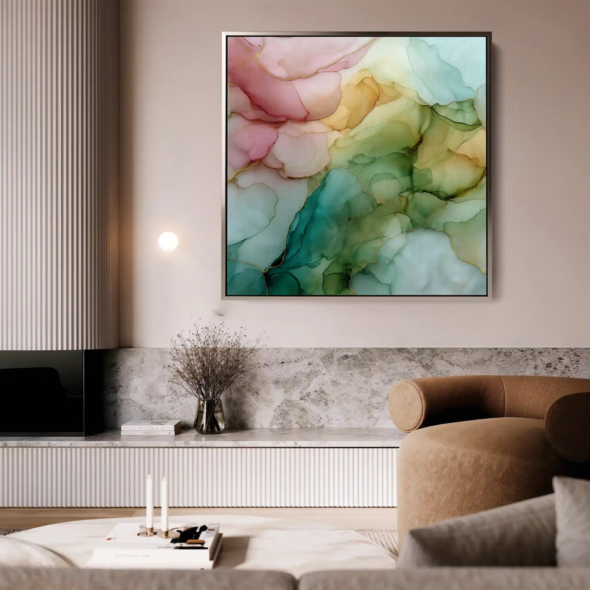 Abstract 1141 Canvas Art 60 x 60 cm / Stretched on hidden frame