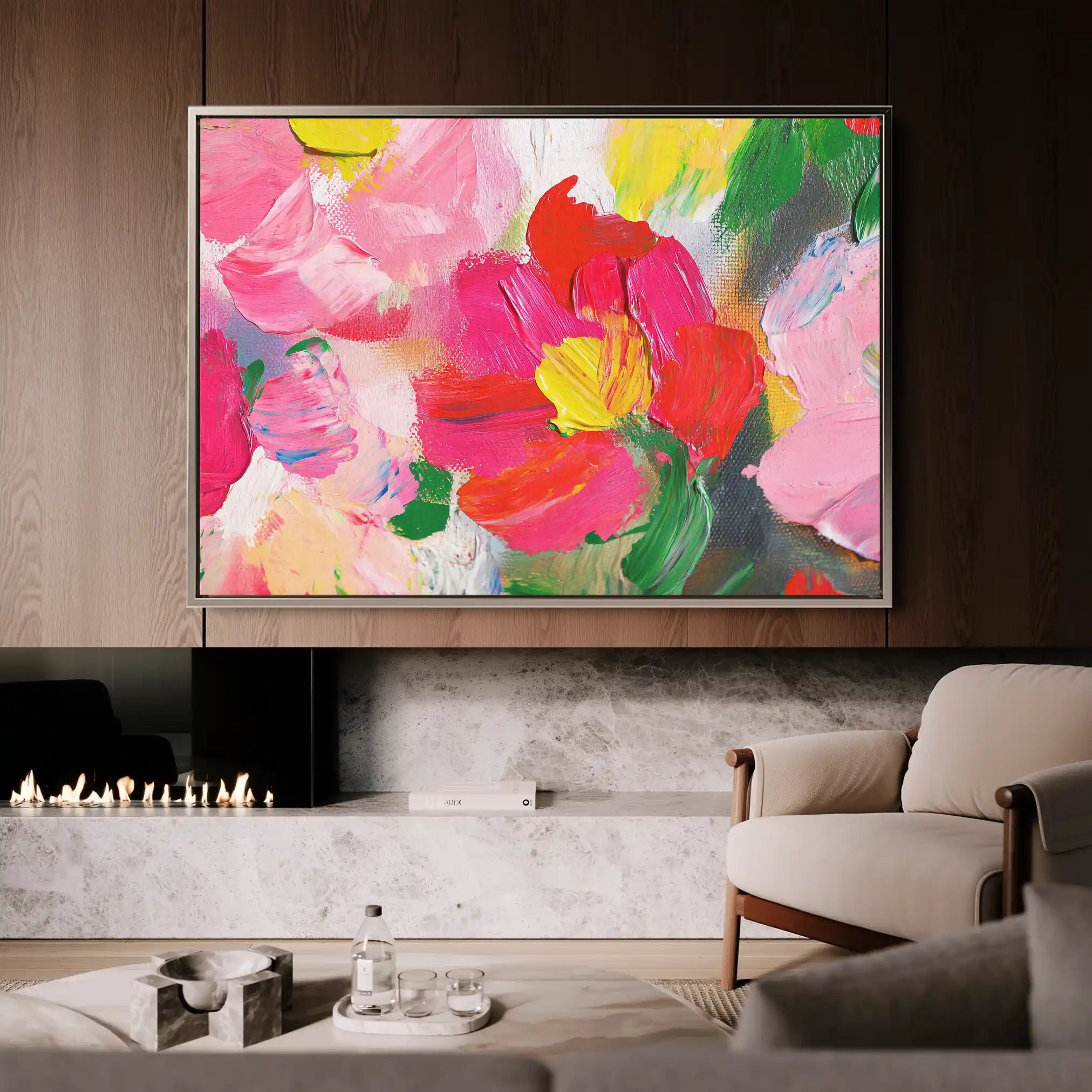 Floral Canvas Wall Art WAD1143-F 90 x 60 cm / Stretched on hidden frame