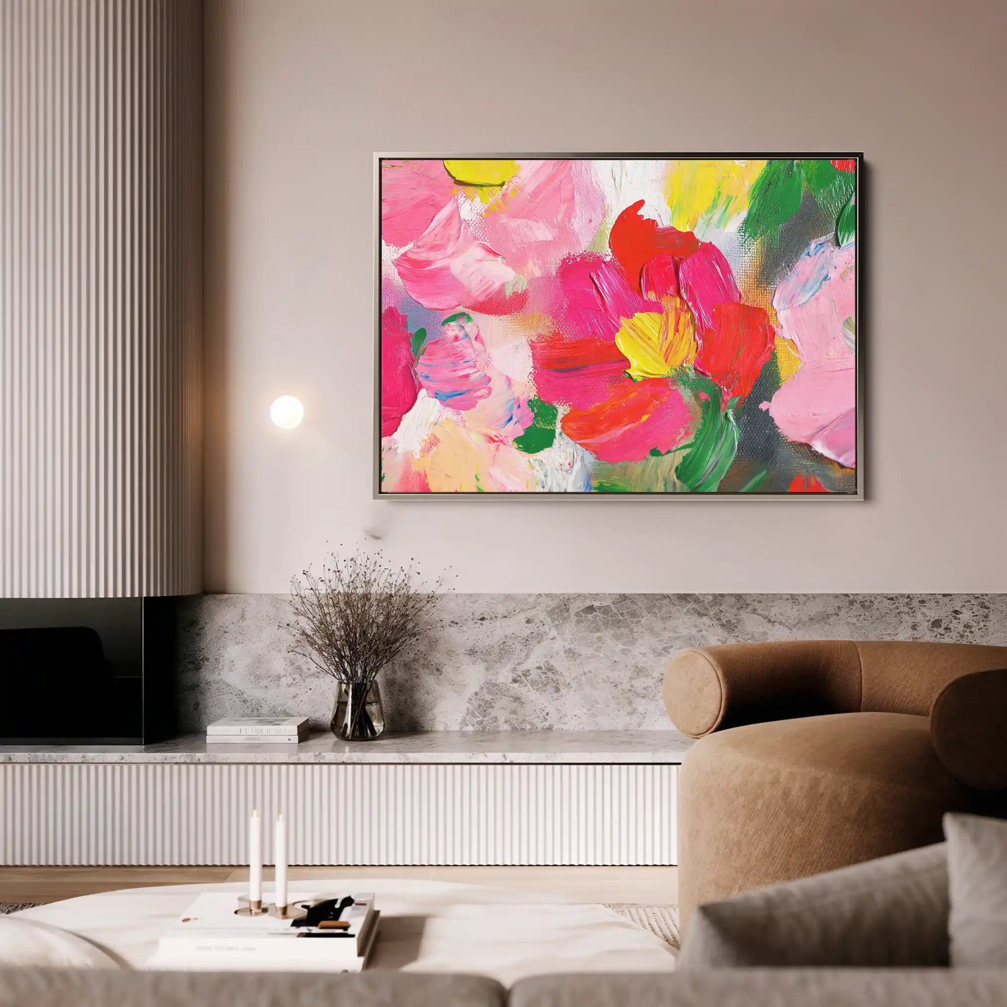 Floral Canvas Wall Art WAD1143-F 90 x 60 cm / Stretched on hidden frame