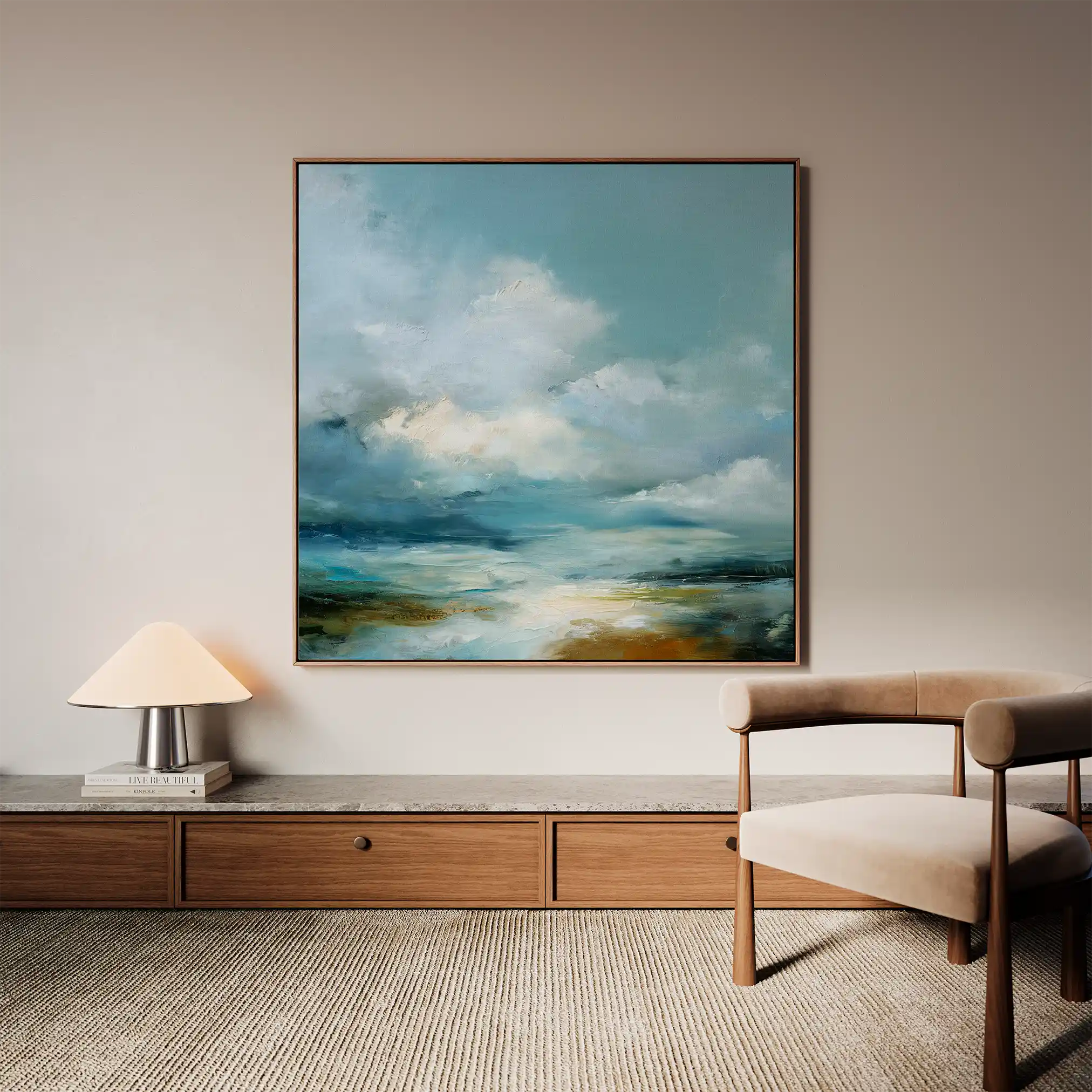 Abstract 1145 Canvas Art 60 x 60 cm / Stretched on hidden frame