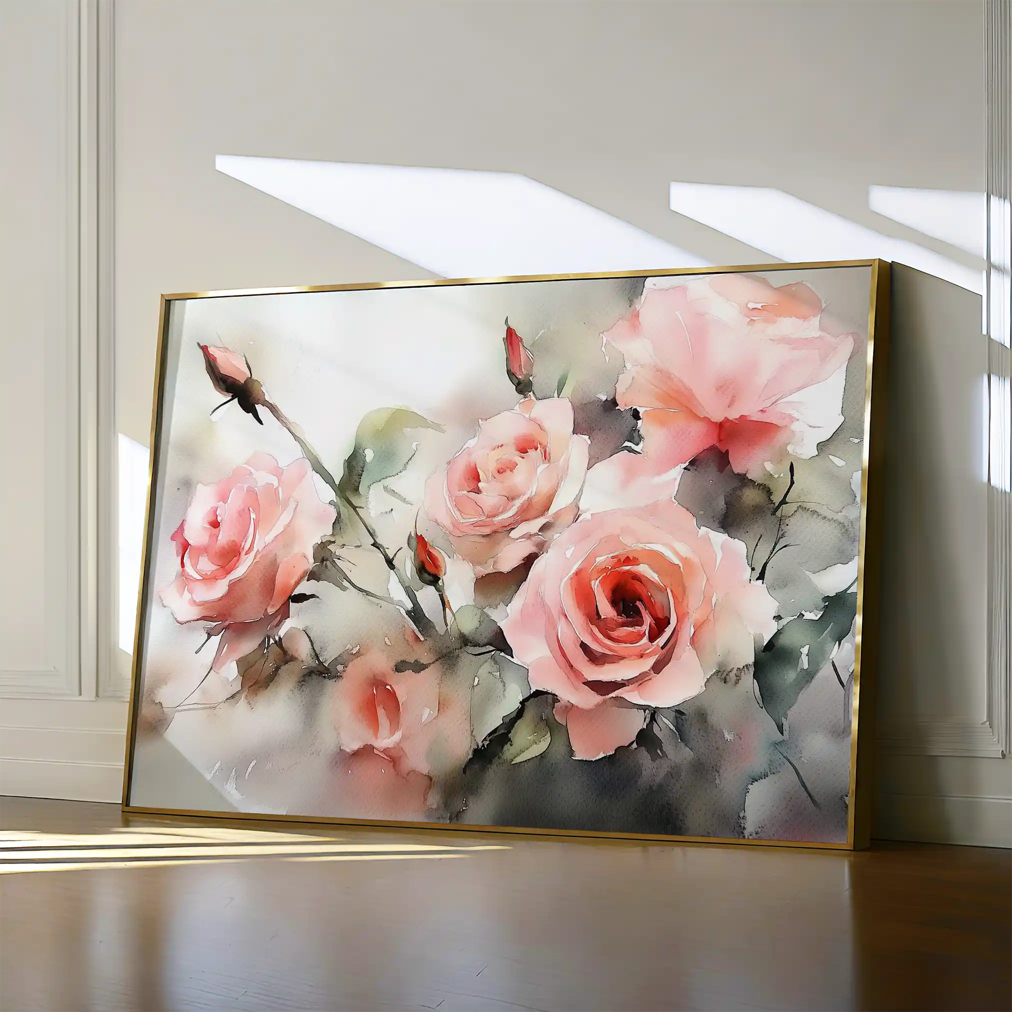 Floral Canvas Wall Art WAD1146-F 90 x 60 cm / Stretched on hidden frame