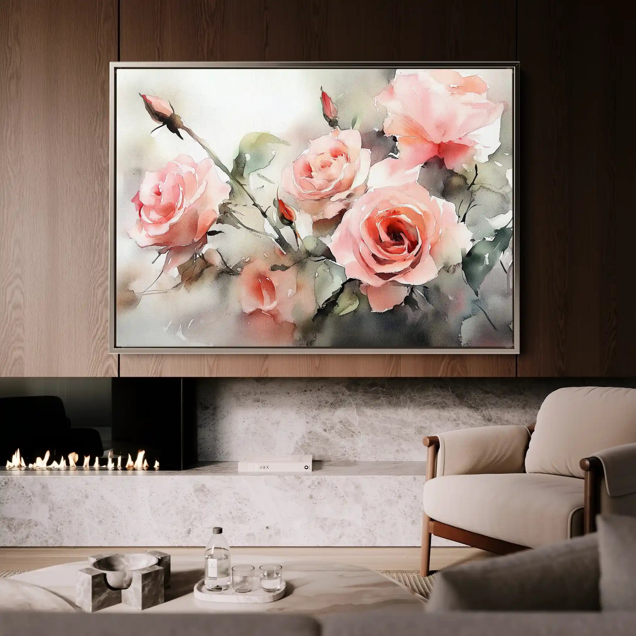 Floral Canvas Wall Art WAD1146-F 90 x 60 cm / Stretched on hidden frame