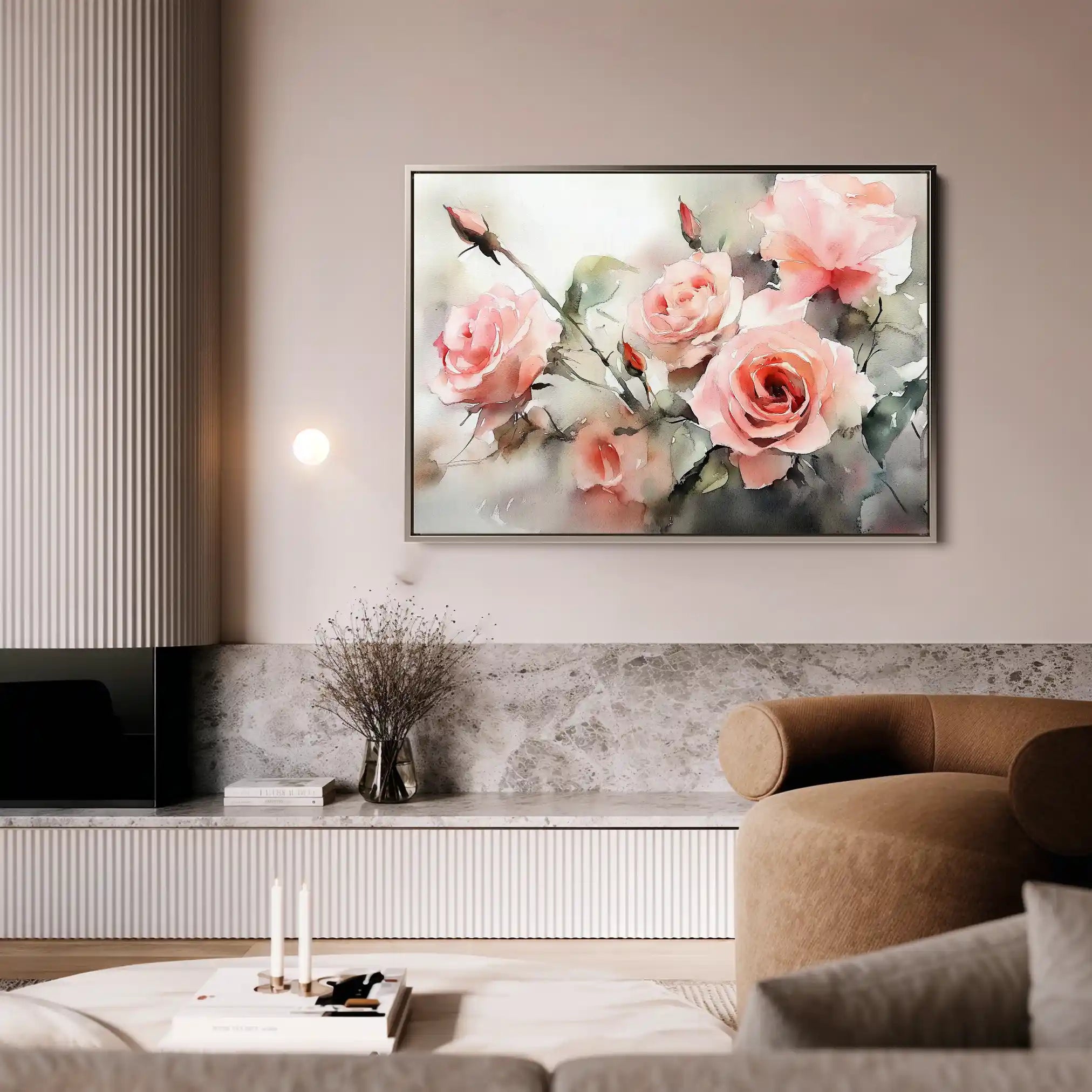 Floral Canvas Wall Art WAD1146-F 90 x 60 cm / Stretched on hidden frame