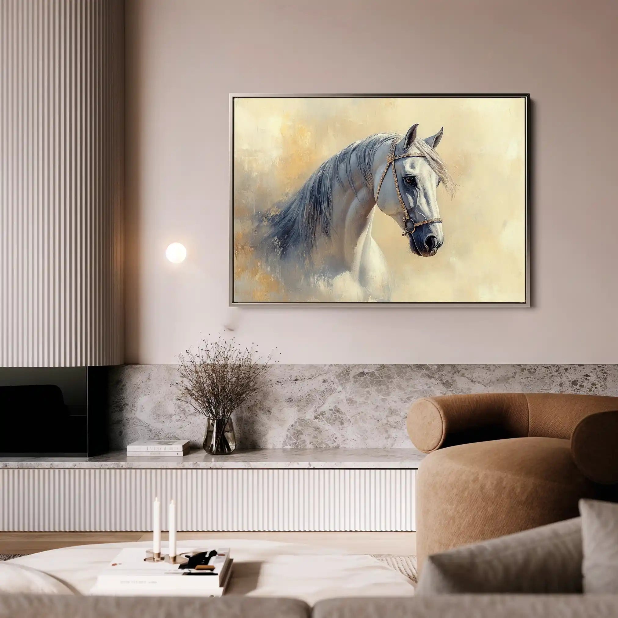 Horses 115 Canvas Art 90 x 60 cm / Stretched on hidden frame