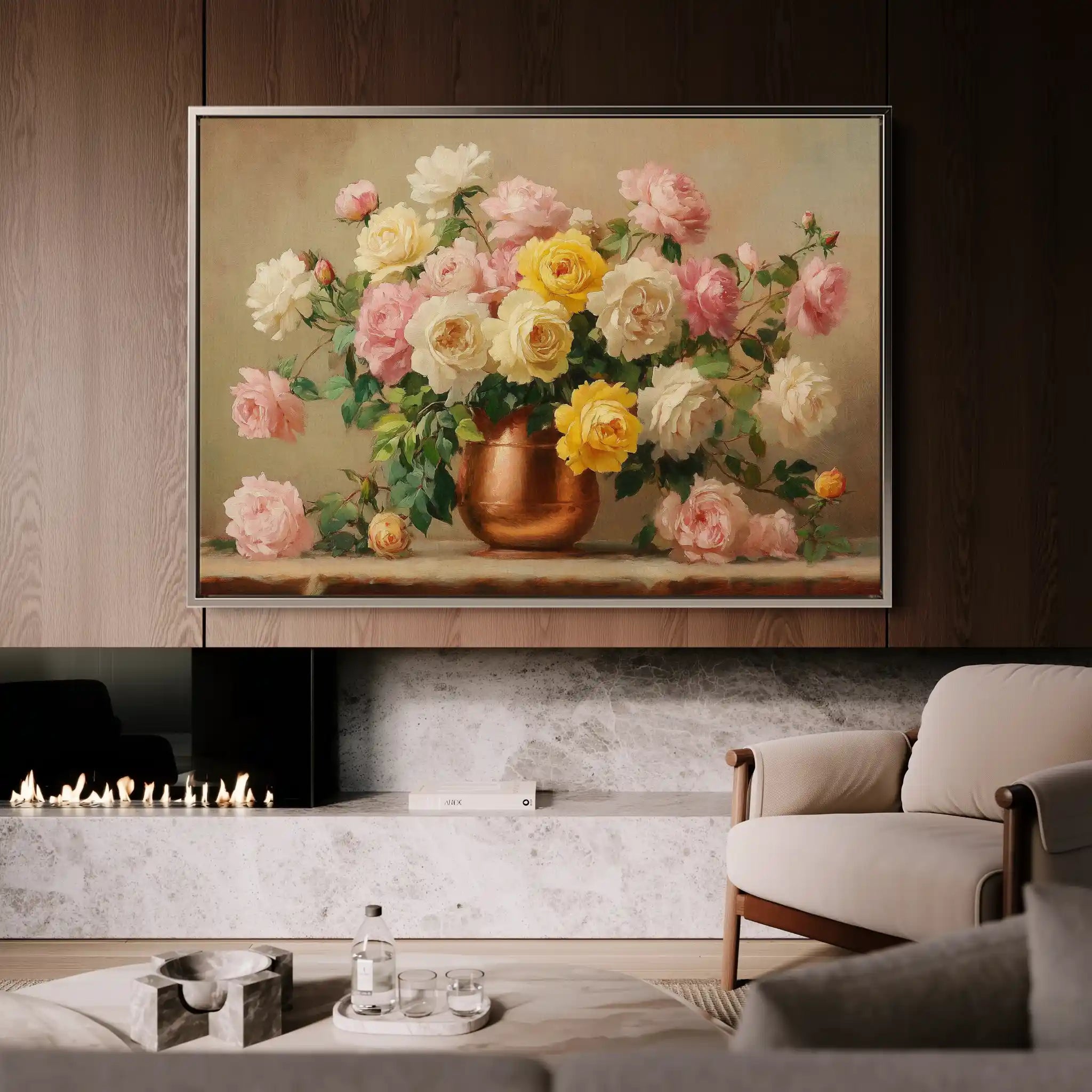 Floral Canvas Wall Art WAD1150-F 90 x 60 cm / Stretched on hidden frame