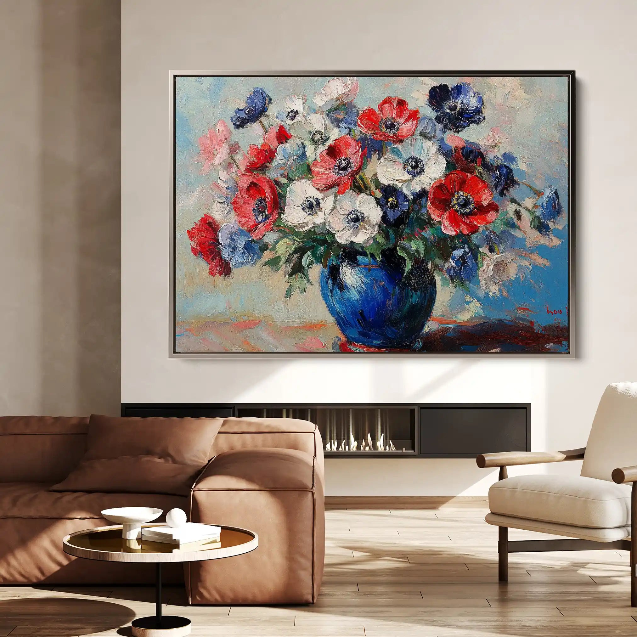 Floral Canvas Wall Art WAD1158-F 90 x 60 cm / Stretched on hidden frame