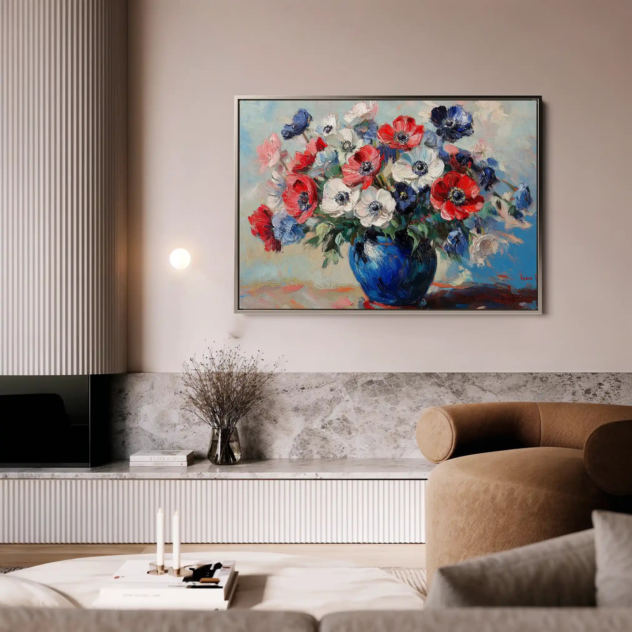Floral Canvas Wall Art WAD1158-F 90 x 60 cm / Stretched on hidden frame