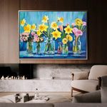 Floral Canvas Wall Art WAD1159-F 90 x 60 cm / Stretched on hidden frame