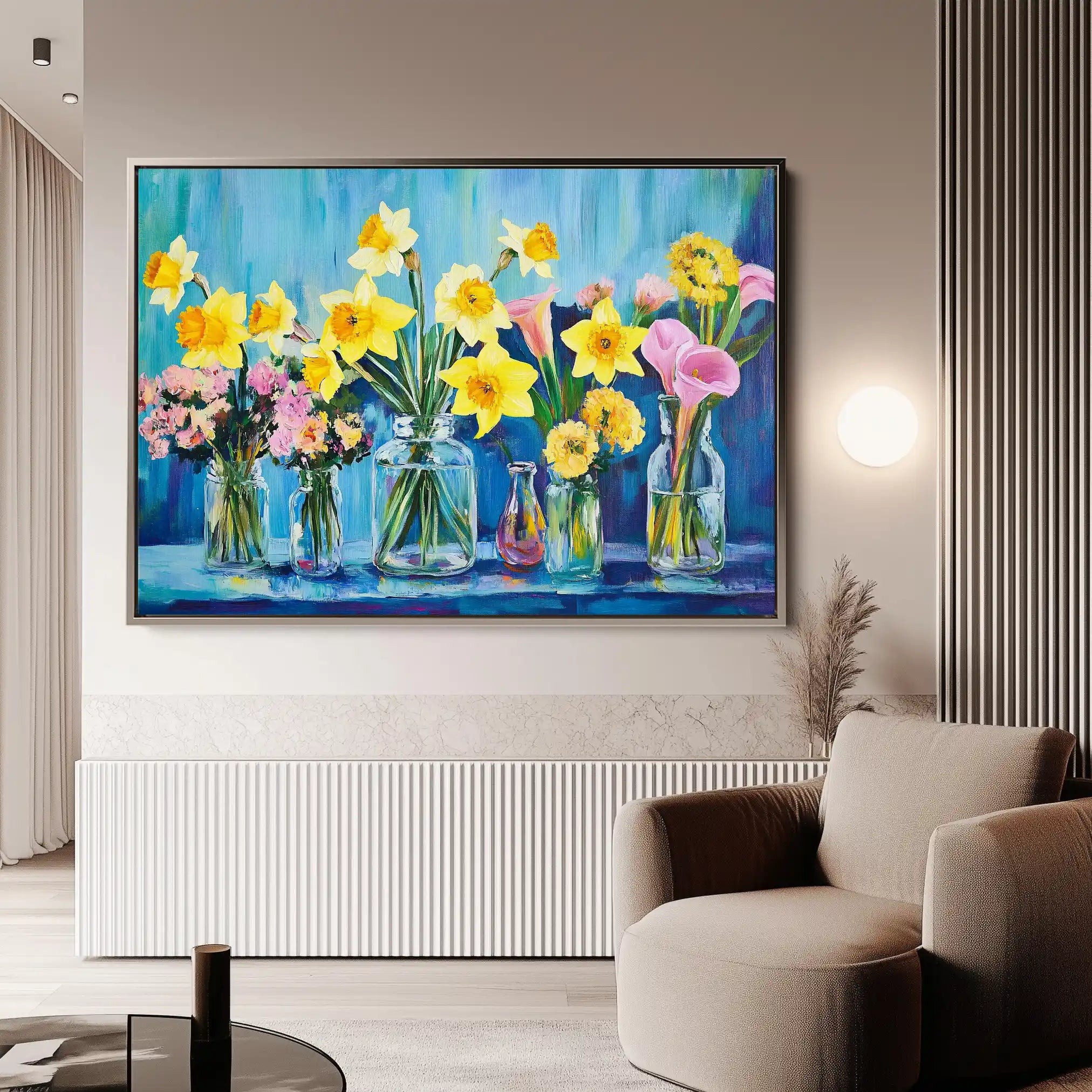 Floral Canvas Wall Art WAD1159-F 90 x 60 cm / Stretched on hidden frame