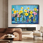 Floral Canvas Wall Art WAD1159-F 90 x 60 cm / Stretched on hidden frame