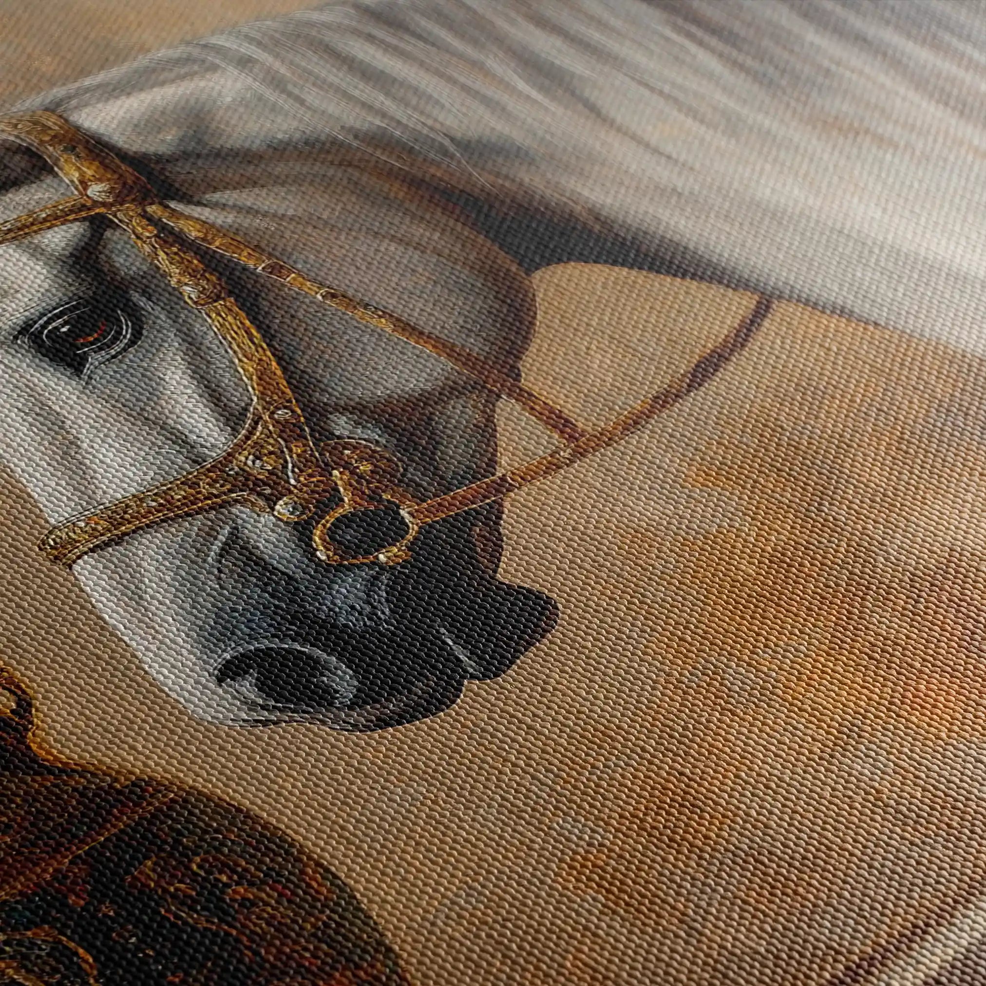 Horses 116 Canvas Art 90 x 60 cm / Stretched on hidden frame