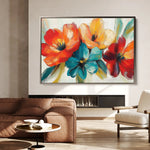 Floral Canvas Wall Art WAD1163-F 90 x 60 cm / Stretched on hidden frame