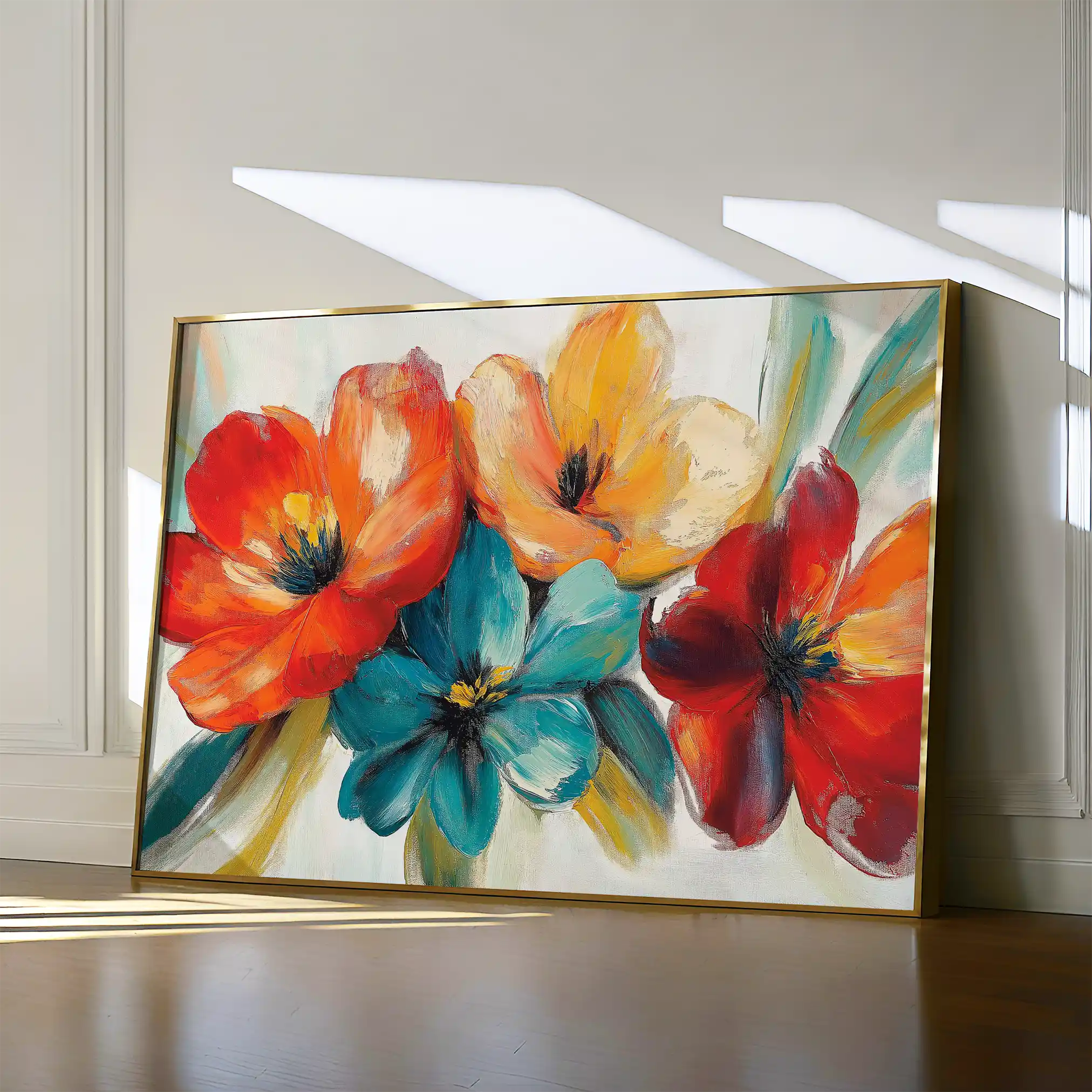 Floral Canvas Wall Art WAD1163-F 90 x 60 cm / Stretched on hidden frame