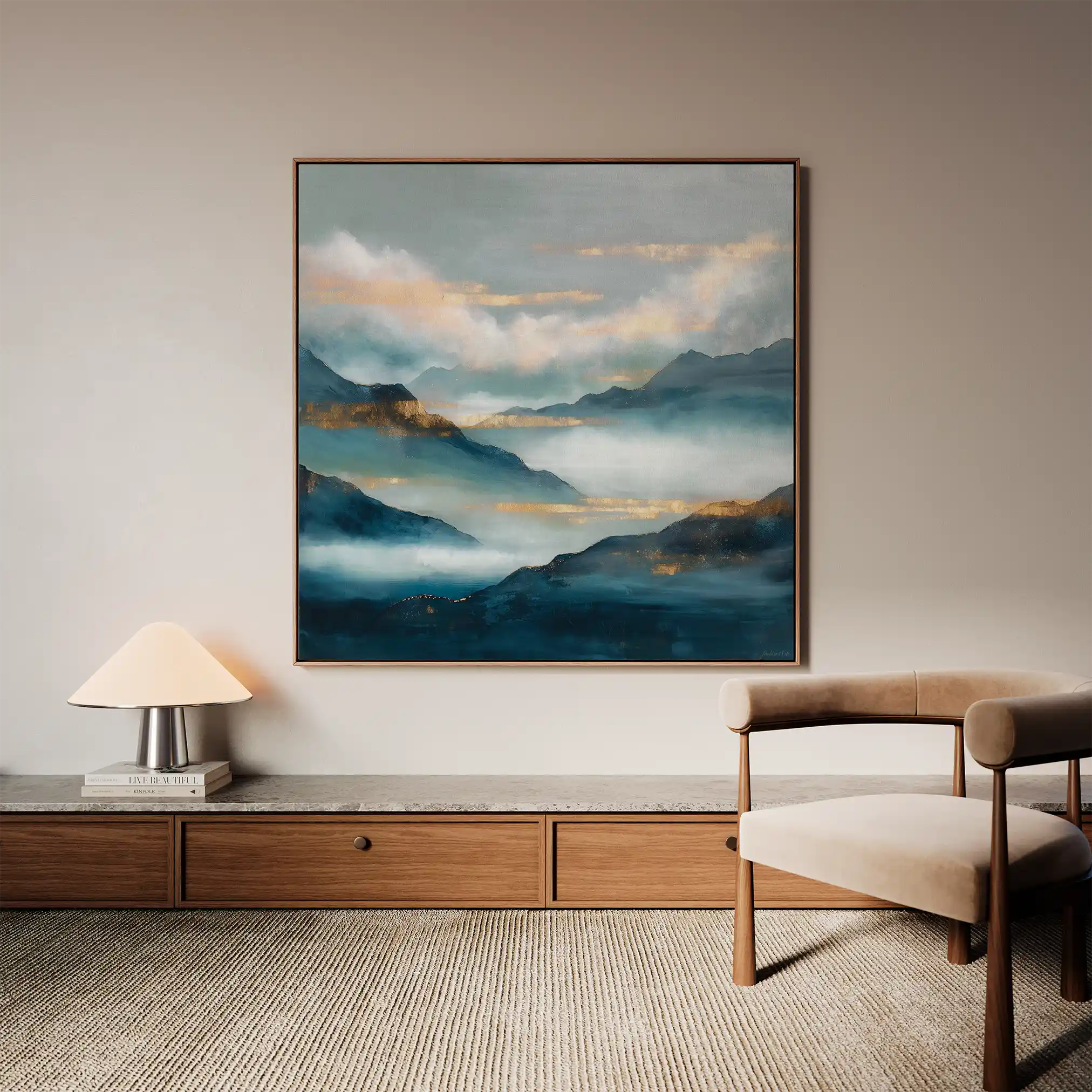 Abstract 1165 Canvas Art 60 x 60 cm / Stretched on hidden frame