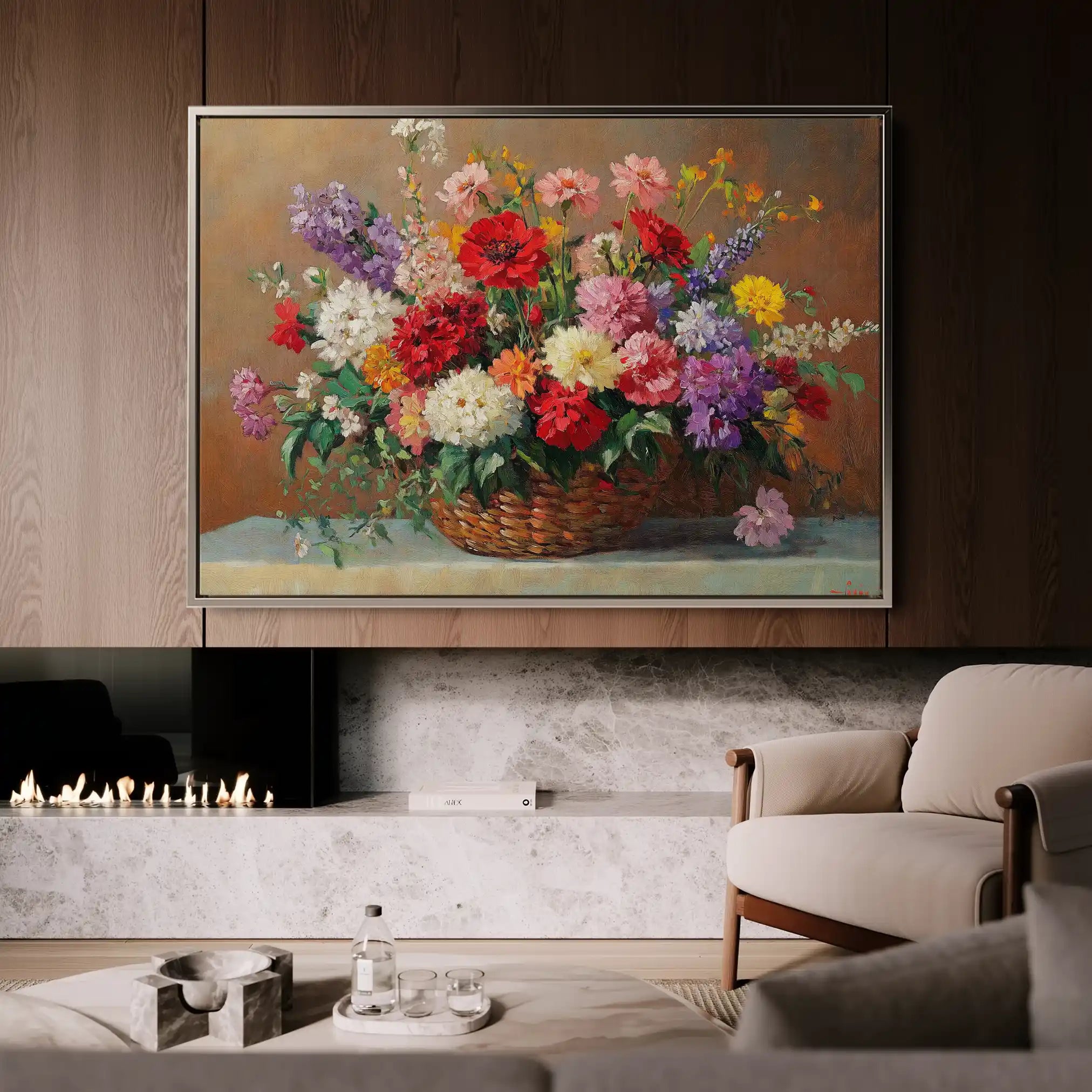 Floral Canvas Wall Art WAD1166-F 90 x 60 cm / Stretched on hidden frame