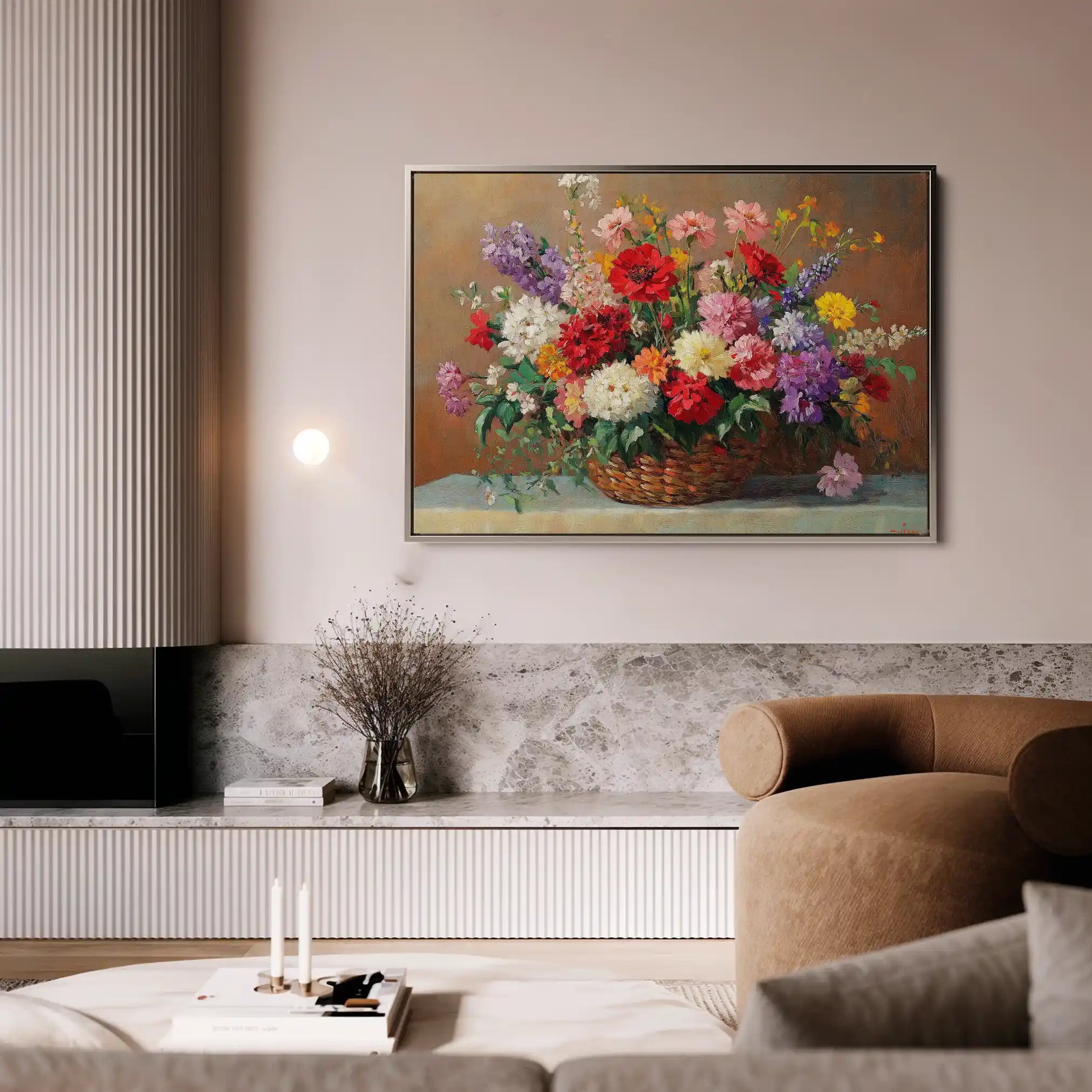 Floral Canvas Wall Art WAD1166-F 90 x 60 cm / Stretched on hidden frame