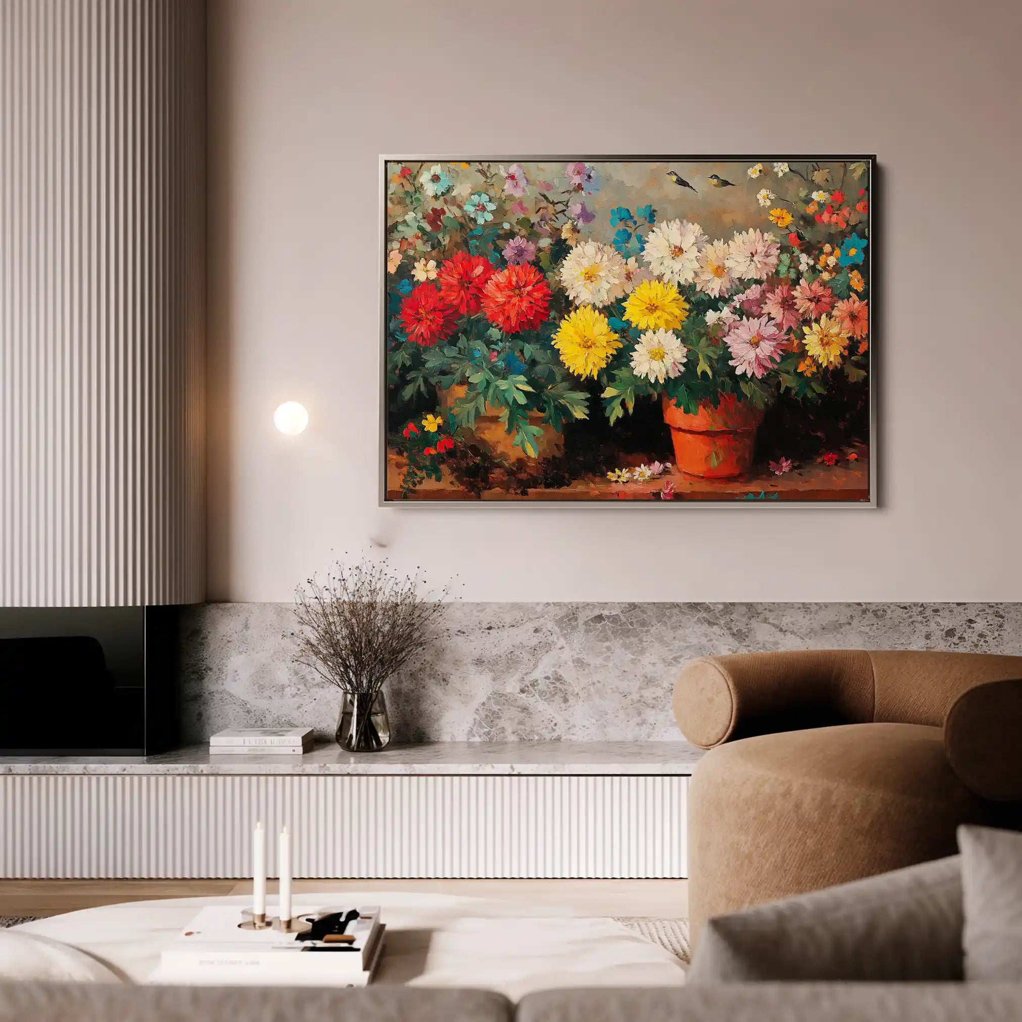 Floral Canvas Wall Art WAD1167-F 90 x 60 cm / Stretched on hidden frame