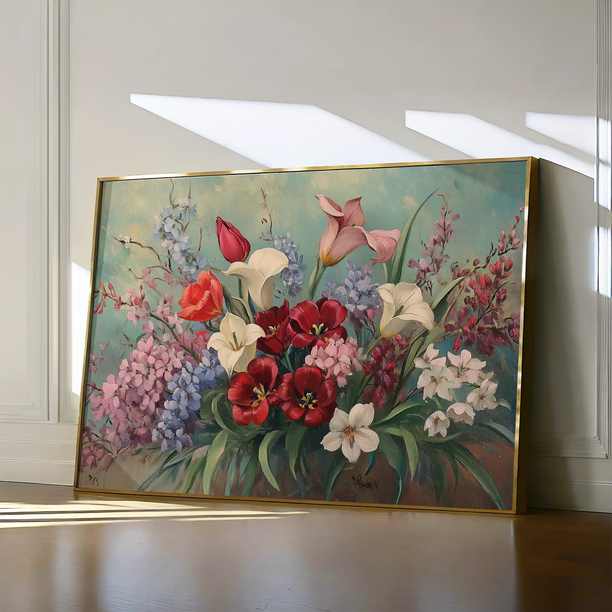 Floral Canvas Wall Art WAD1169-F 90 x 60 cm / Stretched on hidden frame